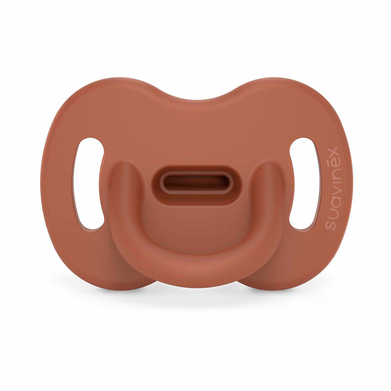 SUAVINEX All Silicone Soother With Sx Pro Physiological Teat 0-6m - Colour Essence Brick Red (online) SMOOTHIE ULTRA LIGHT-image 1