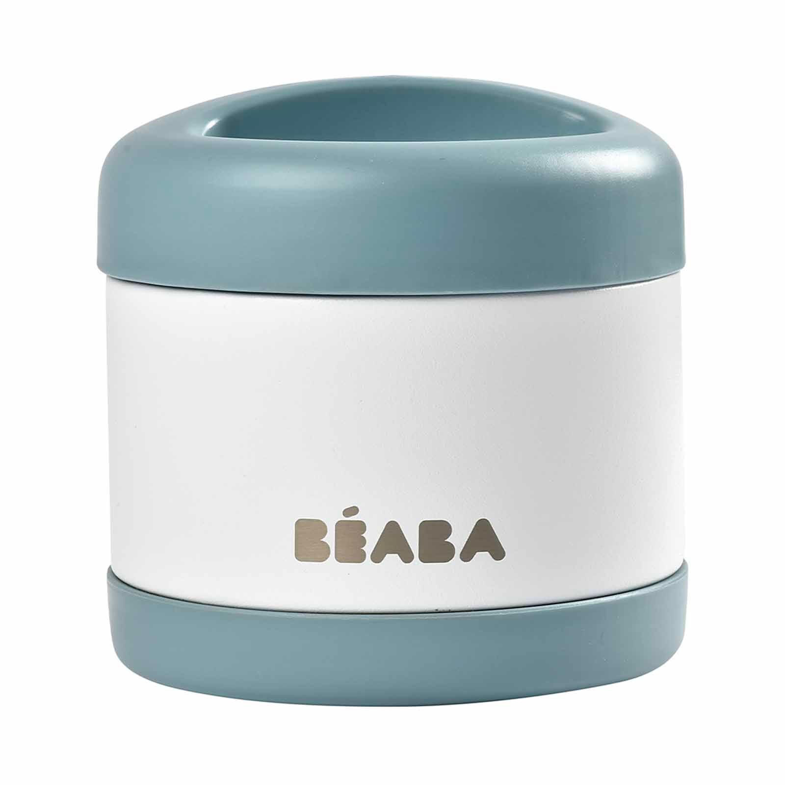 BEABA Food Container 500ml - Baltic Blue/white (online) STAINLESS STEEL-image 1