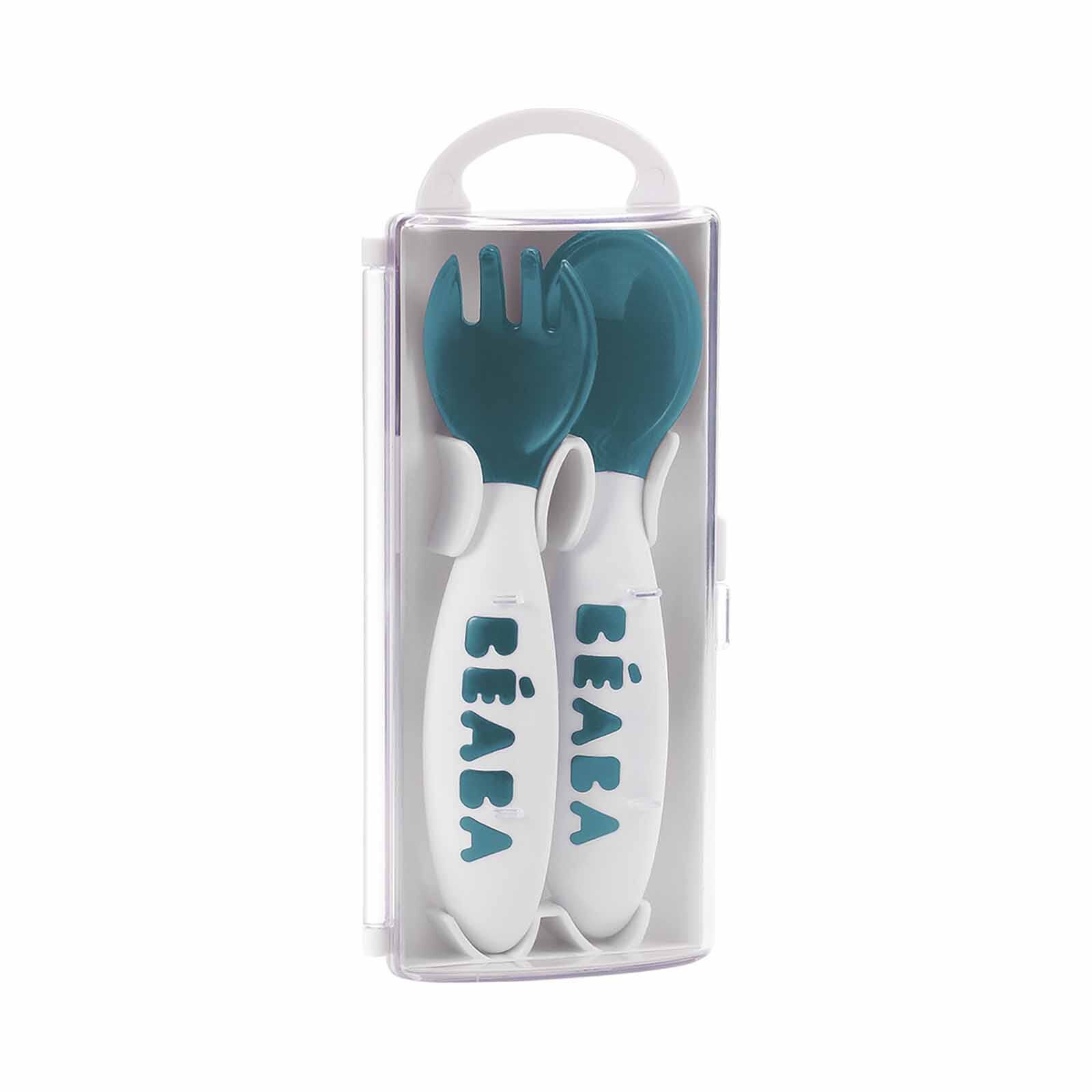 BEABA Training Fork & Spoon With Case - Blue (online) 2ND STAGE-image 1