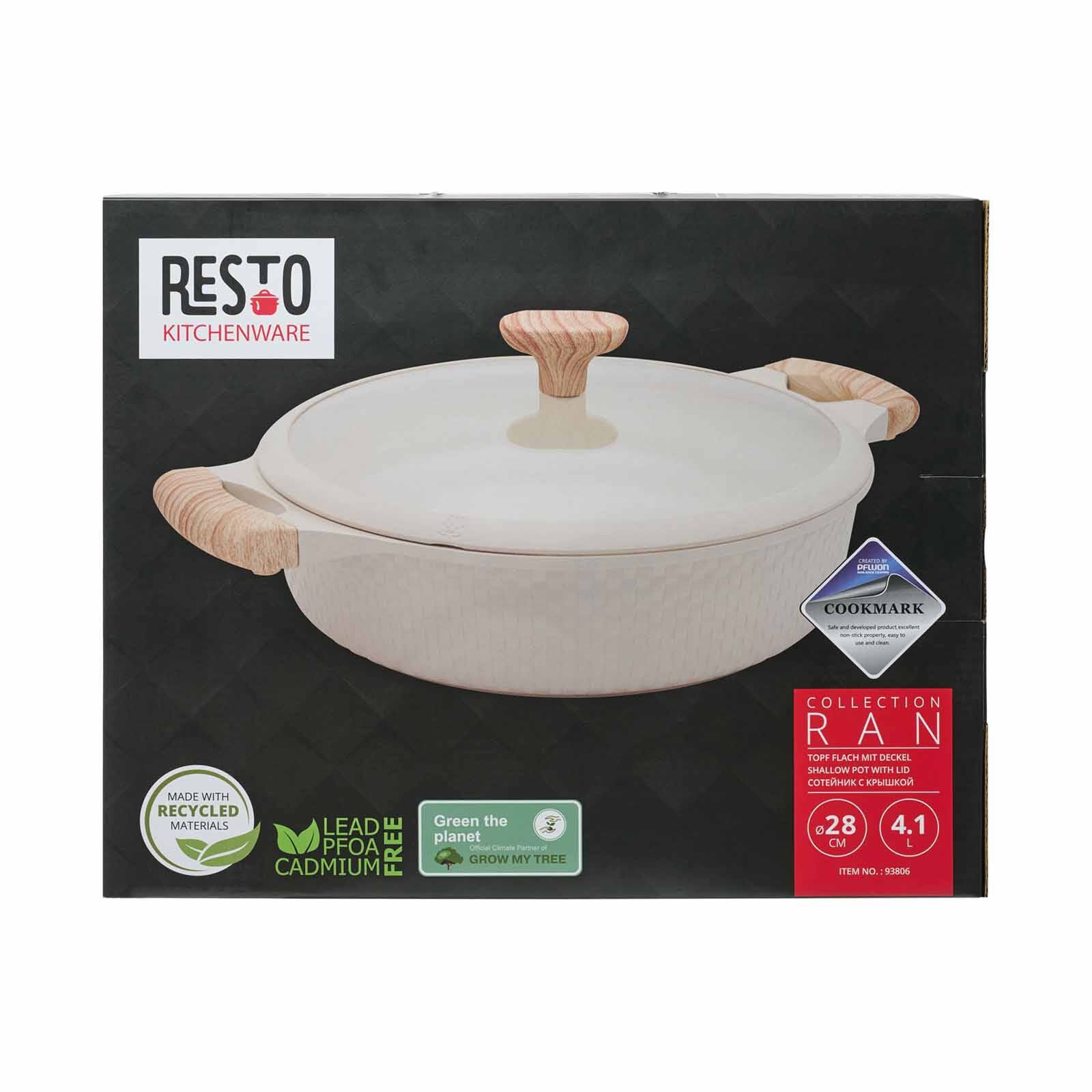 RESTO Shallow Pot With Lid 28inch - Beige 93806-image 3