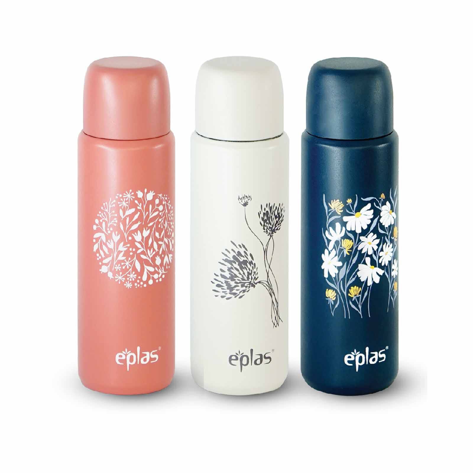 EPLAS 316 Stainless Steel Thermos Flask With Contemporary Prints (550ml) - Midnight Blue EVS-550-image 2
