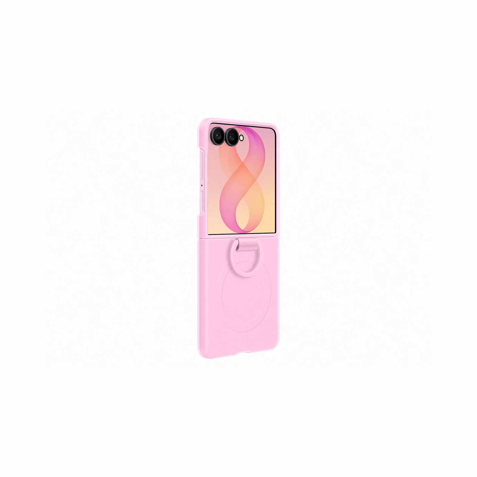 SAMSUNG Galaxy Z Flip8 Silicone Ring Magnet Case Pink EF-EF776CVEGWW-image 2
