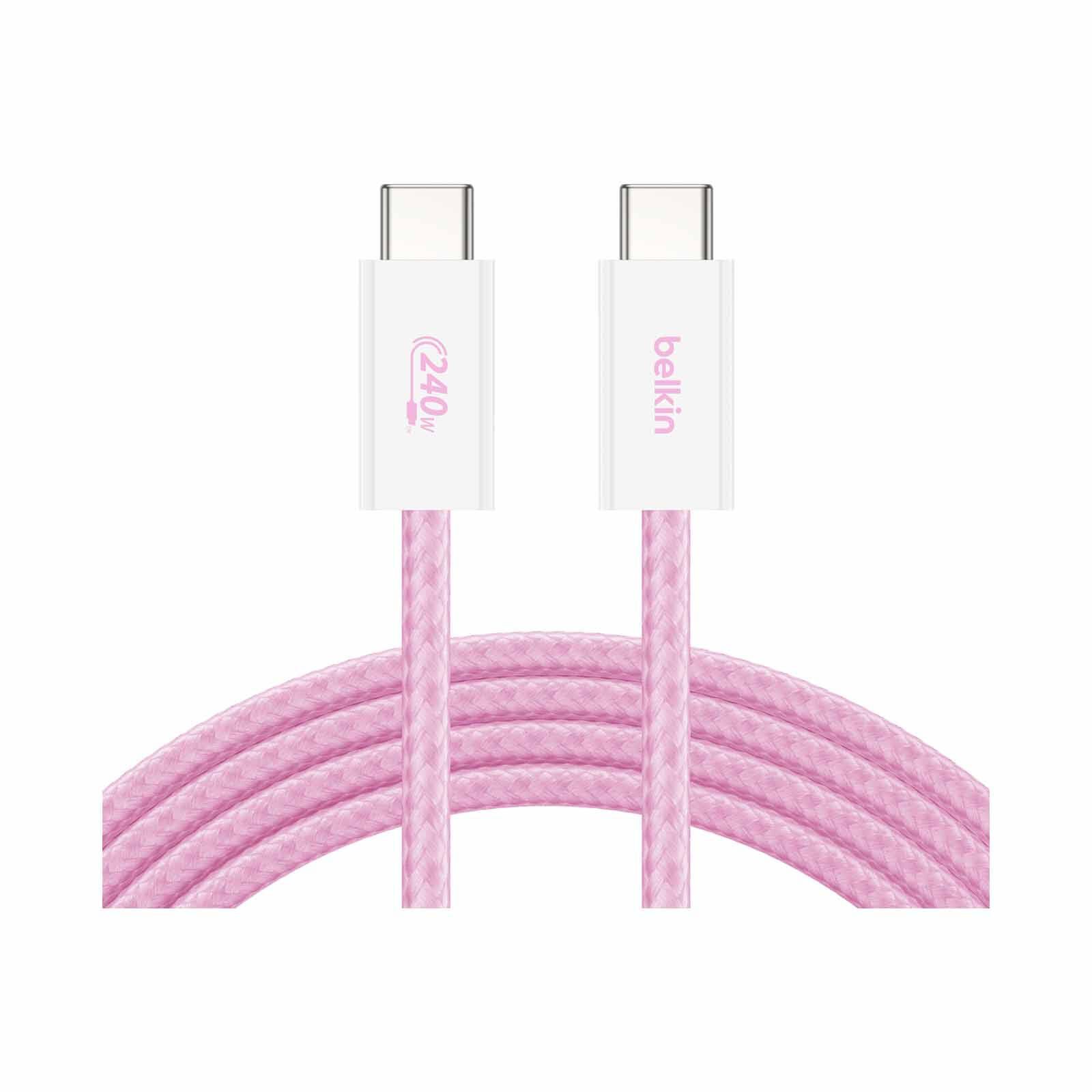 BELKIN 240watt Usb-c To C Cable 1.5m 2pack Pnk CAB019QC05PK2PK-image 1