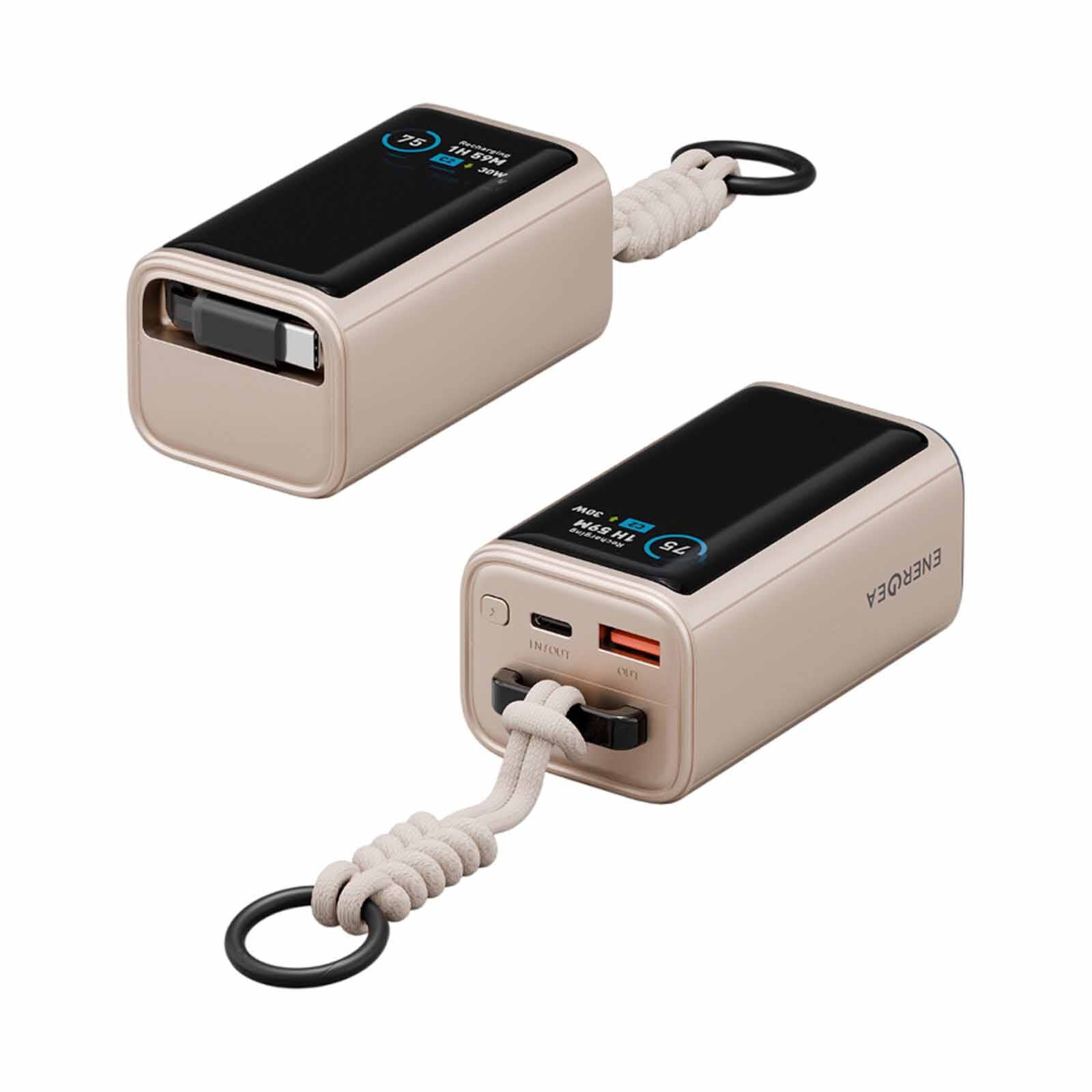 ENERGEA Compac Arc 45, 10000mah Powerbank With Built In 70cm Usb-c Cable Pd45w - Gold CP45-ARC10K-GLD-image 2