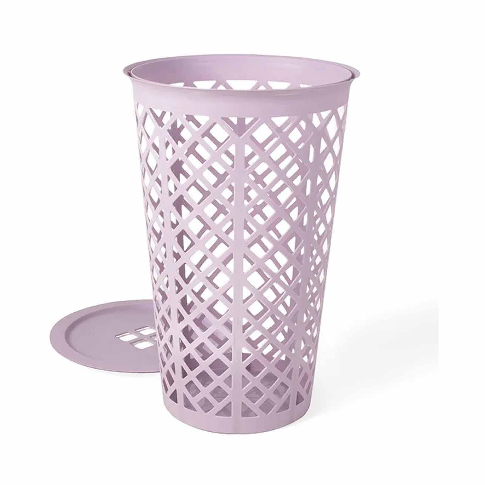 PHOENIX Button Laundry Basket 46l Lavendr P-PX-30-4613-image null