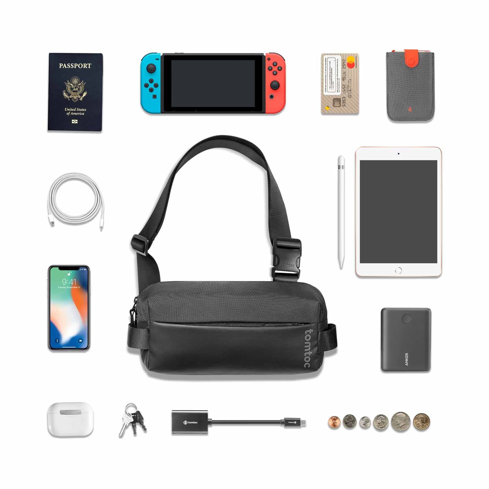 TOMTOC Explorer-t21 Sling Bag S - Black Se (h02-a04d1) T21S1D3-image 10