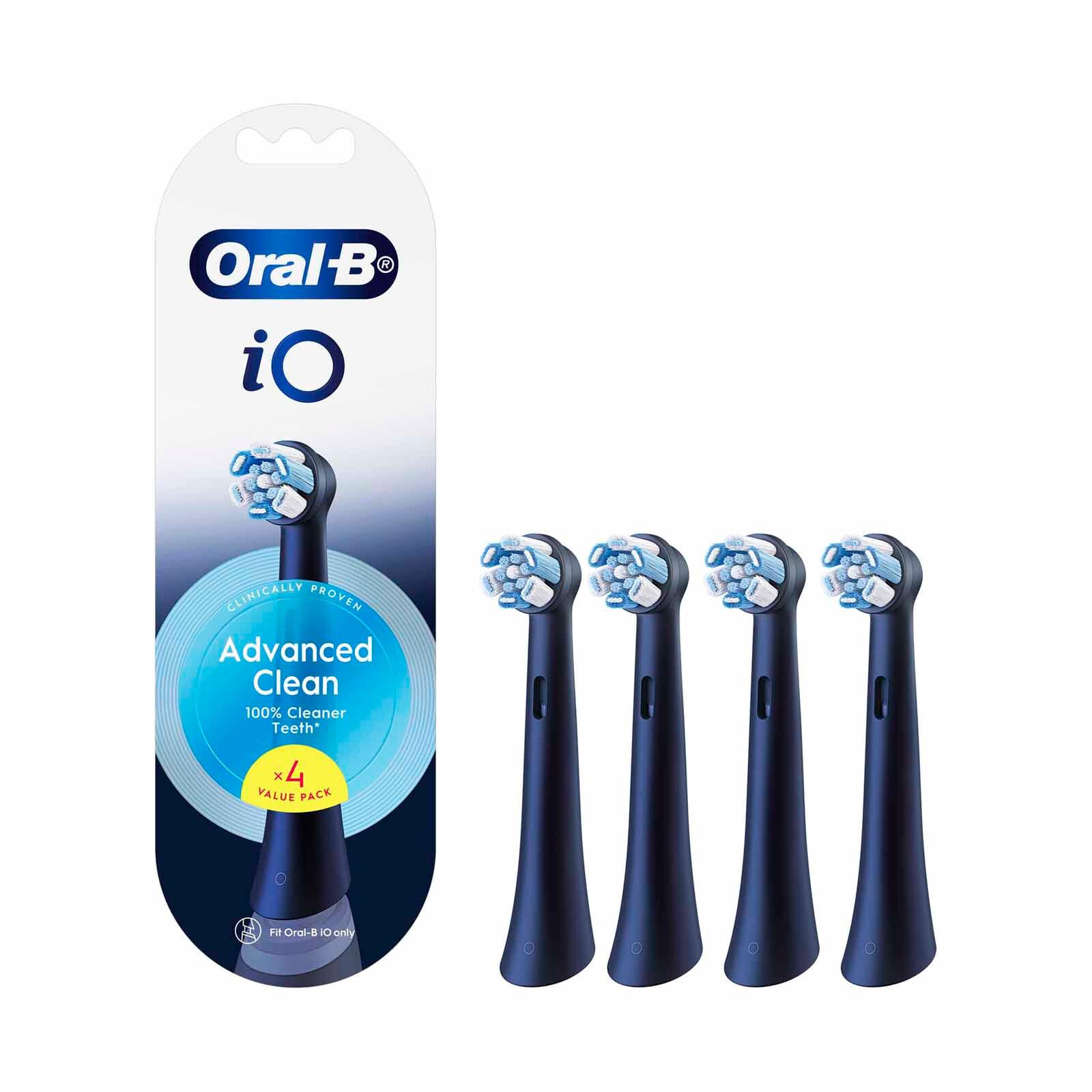 ORAL-B Io Advanced Clean Black 4pc Refill Brush Head IORBCBF-4