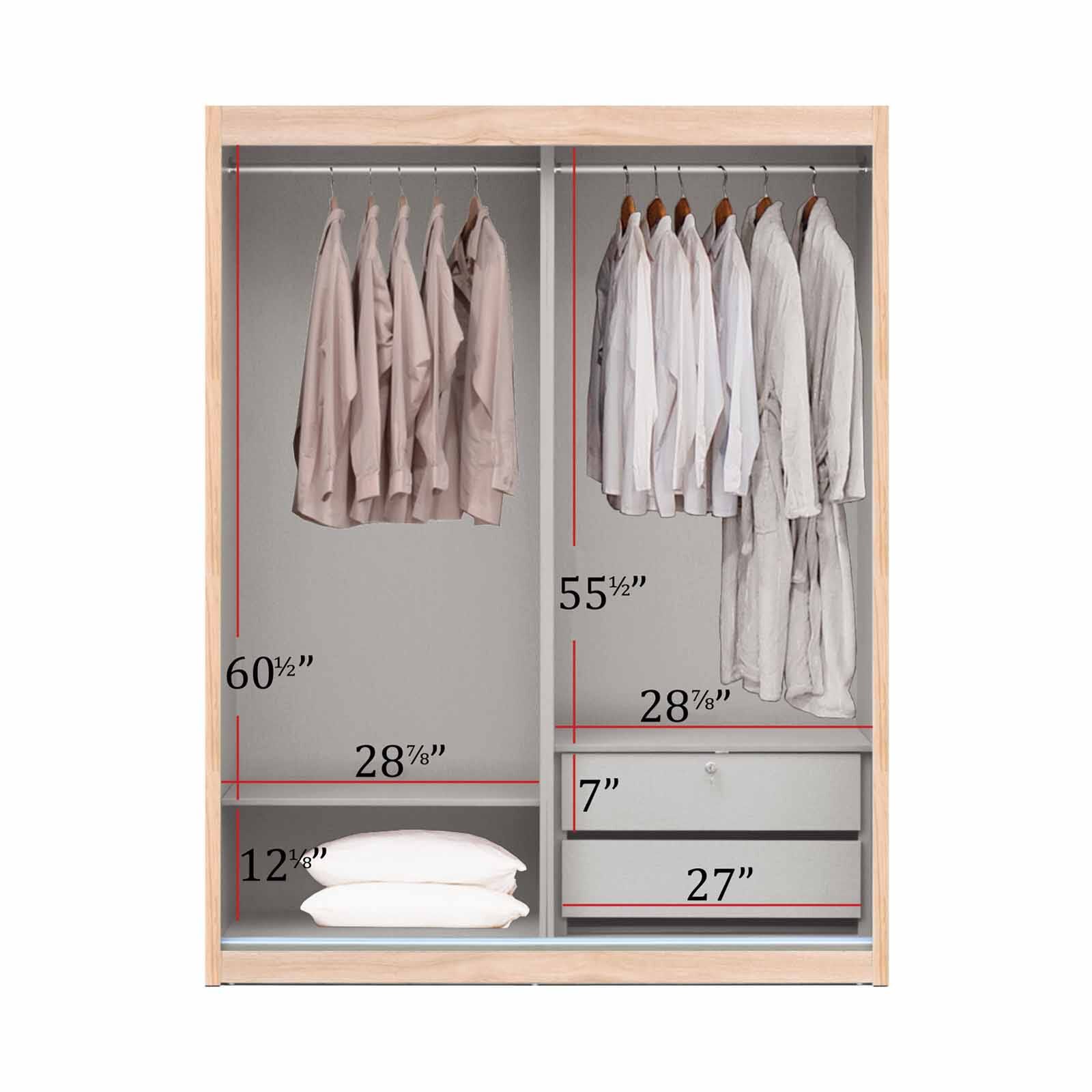 SMARTBOX 2 Door Sliding Wardrobe (maple-51) DUBLIN-image 3