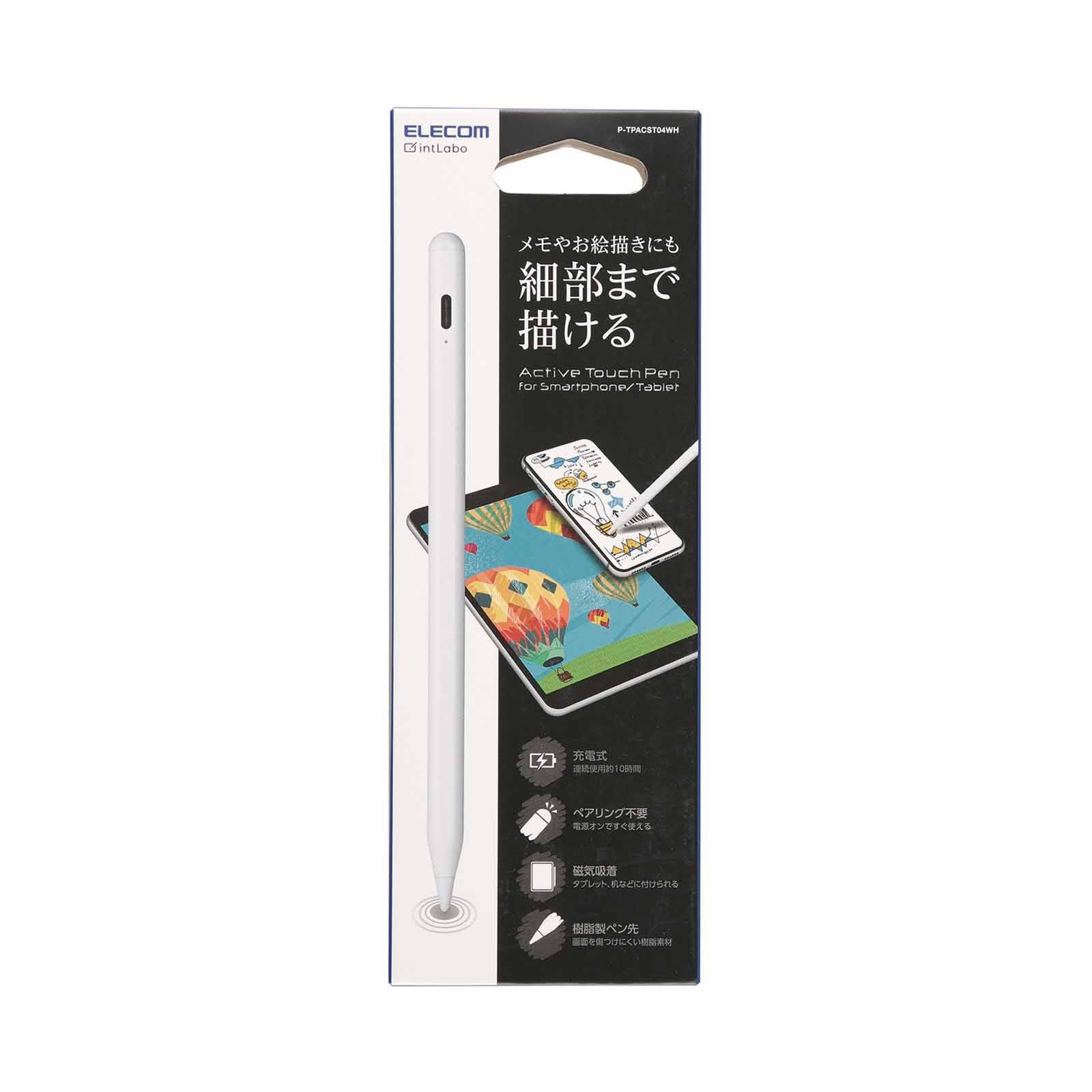 ELECOM Active Stylus Pen P-TPACST04WH-image 2