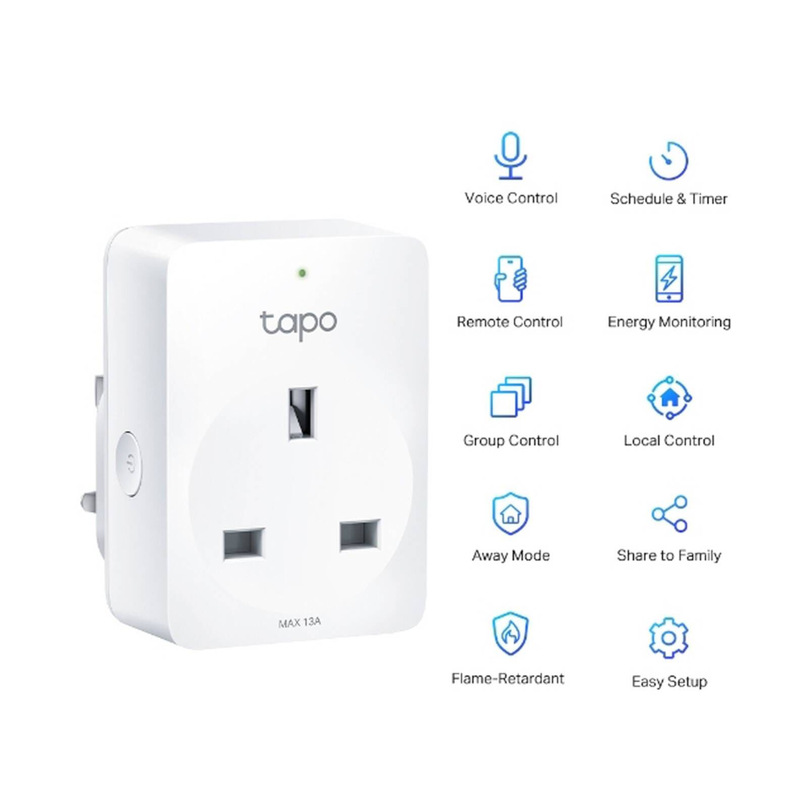 TP LINK Mini Smart Wi-fi Socket, Energy Monitoring, 2-pack TPL-TAPO-P110-2PK-image 2