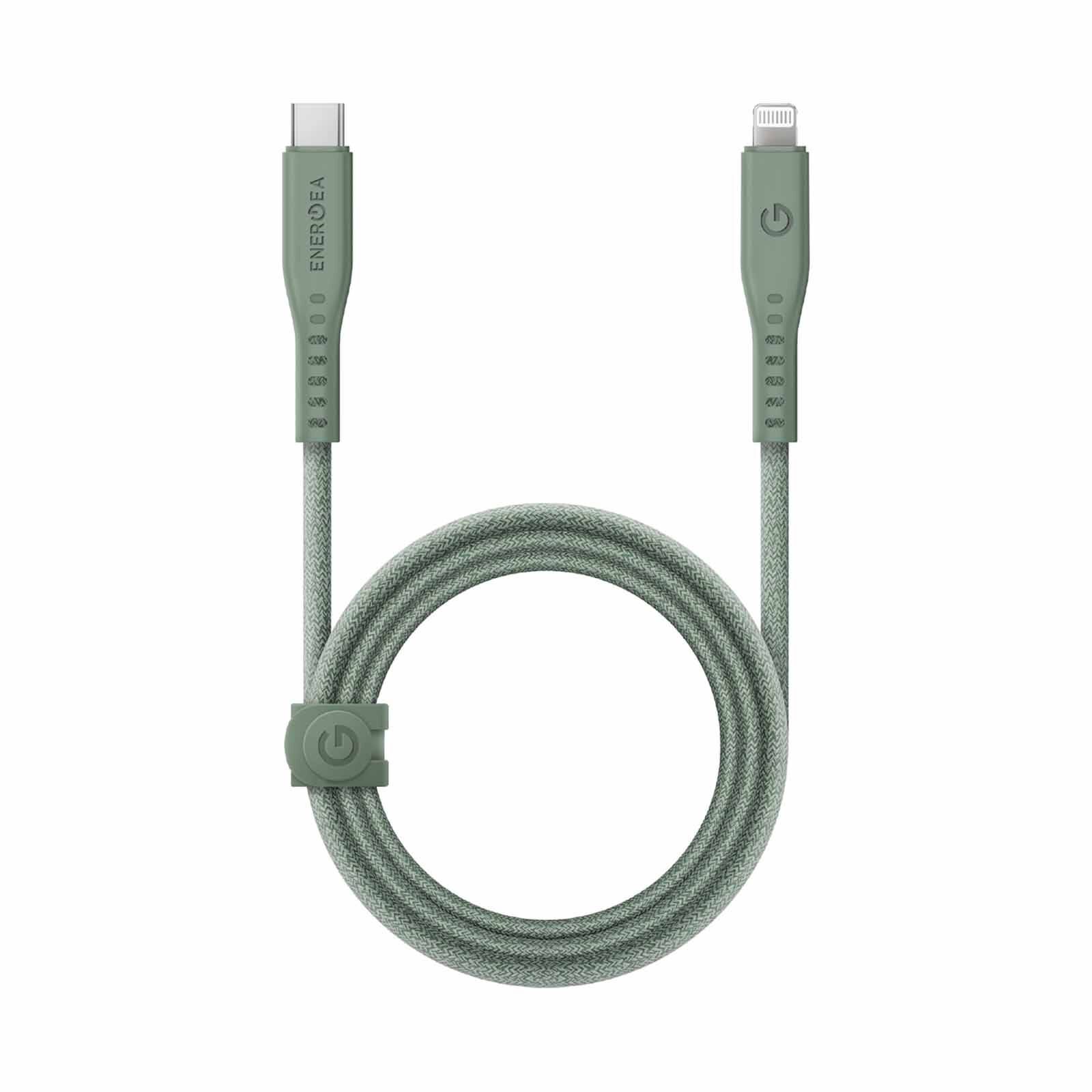 ENERGEA Flow C-l Mfi Cable 480mbps With Mct 1.5m - Green CBL-FLCL-GRN150M-image 1