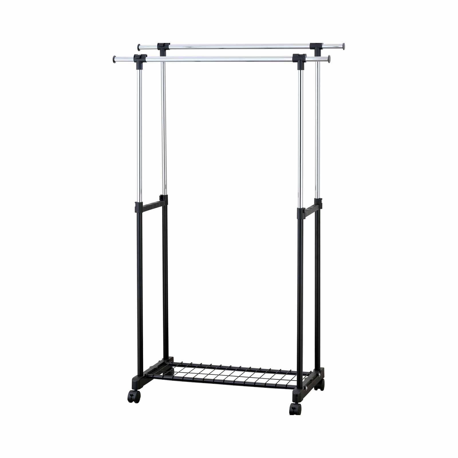 RENE Duo Portable Double Garment Rack Mat Black E70412
