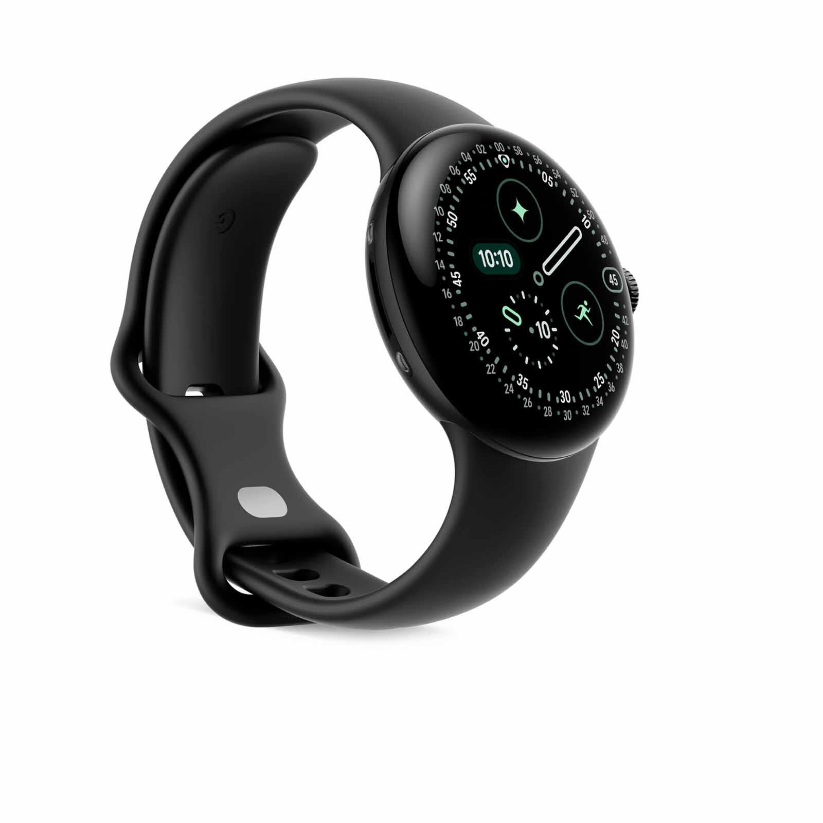 GOOGLE Pixel Watch 4 45mm Wifi Matte Black Aluminum Case/obsidian Active Band GA09962-US-image 4