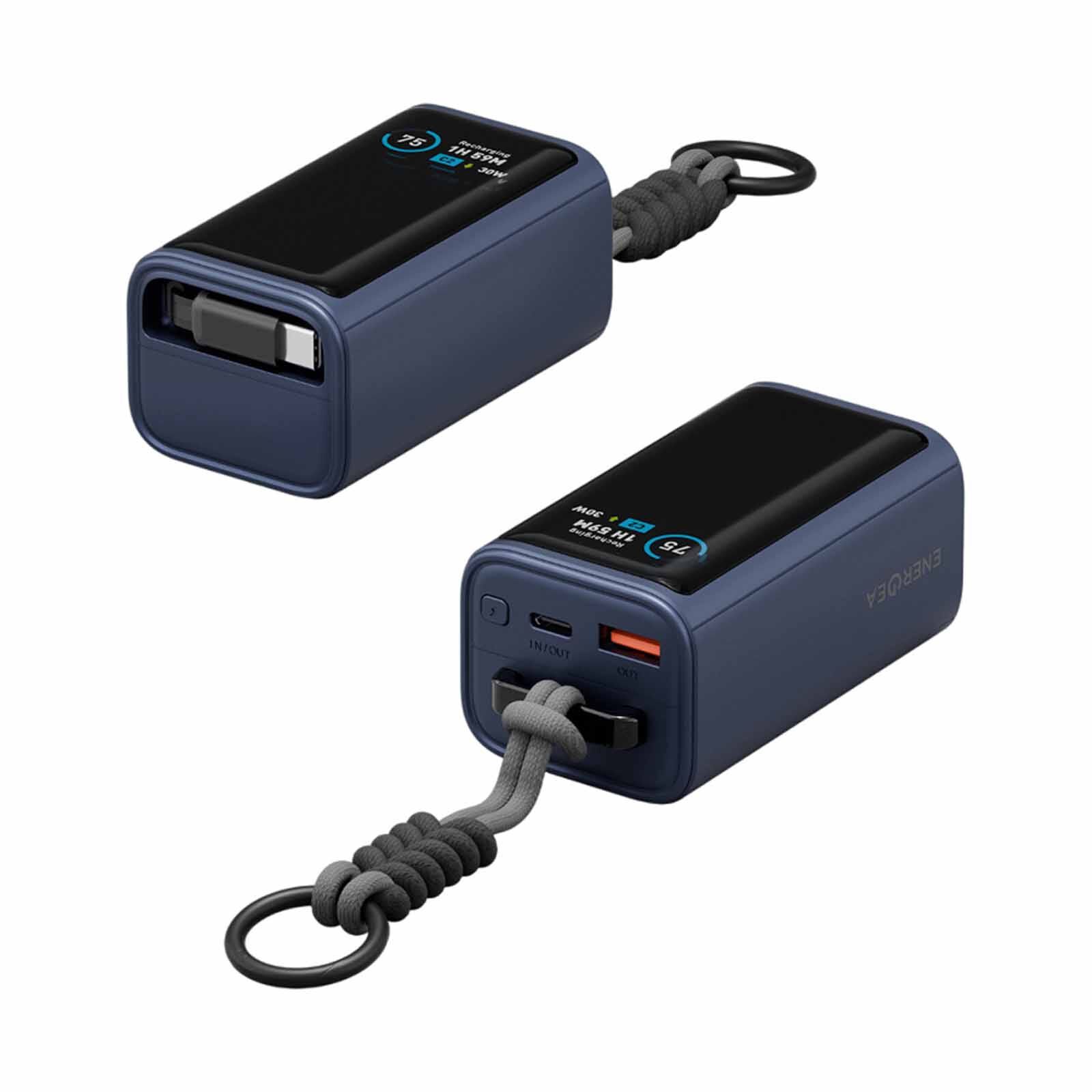 ENERGEA Compac Arc 45, 10000mah Powerbank With Built In 70cm Usb-c Cable Pd45w - Blue CP45-ARC10K-BLU-image 4