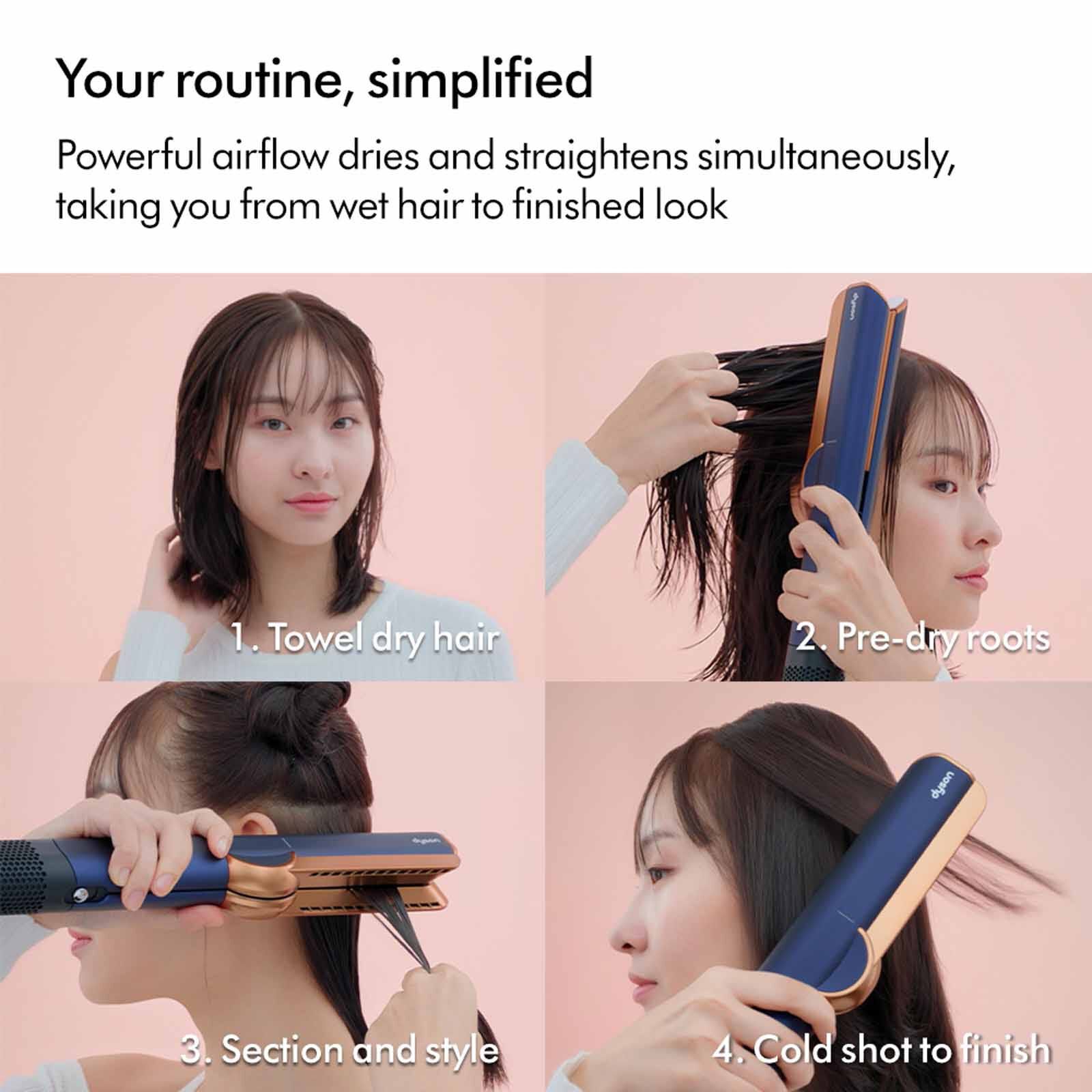 DYSON Ht01 Airstrait Dryer And Straightener (254842-01) - Ceramic Apricot/topaz HT01 UK/IE/HK/MY/SG CEAPC/TZ (BL)-image 3