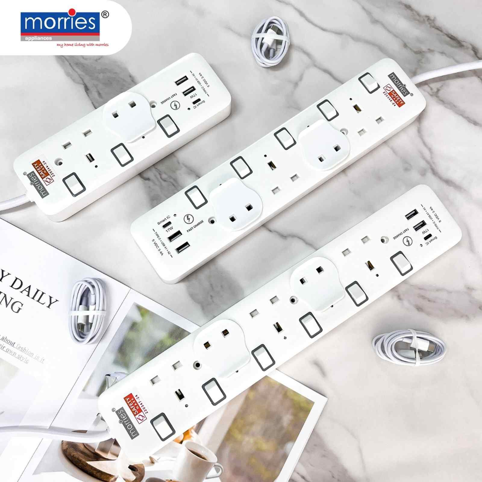 MORRIES 3 Way (3m) Extension Cord MS3W2U1C/3M-image 4
