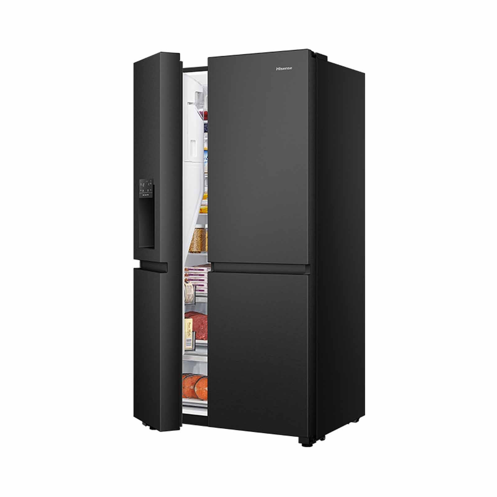 HISENSE Side By Side Inverter Fridge - Black Steel (634l) RS818N4SBVI2-image 2
