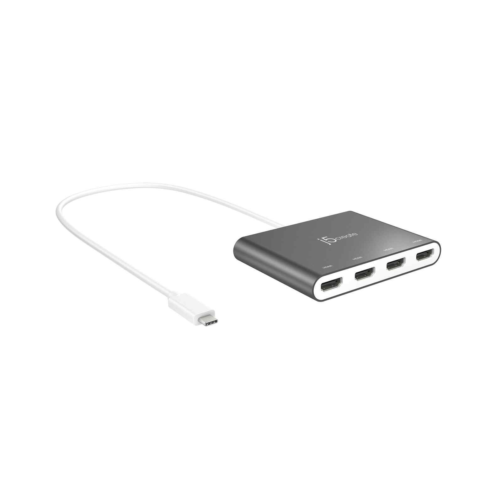 J5CREATE Usb-c To 4-port Hdmi Multi-monitor Adapter JCA366-image 1