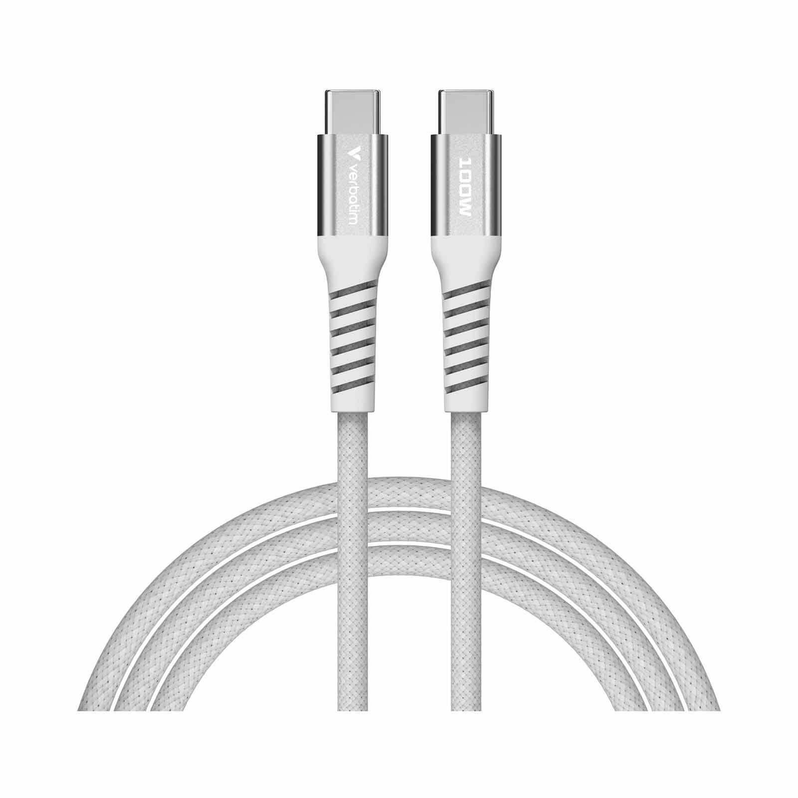 VERBATIM Sync & Charge Usb-c To Usb-c 100w Magnetic 120cm - Grey VM31854-image 1
