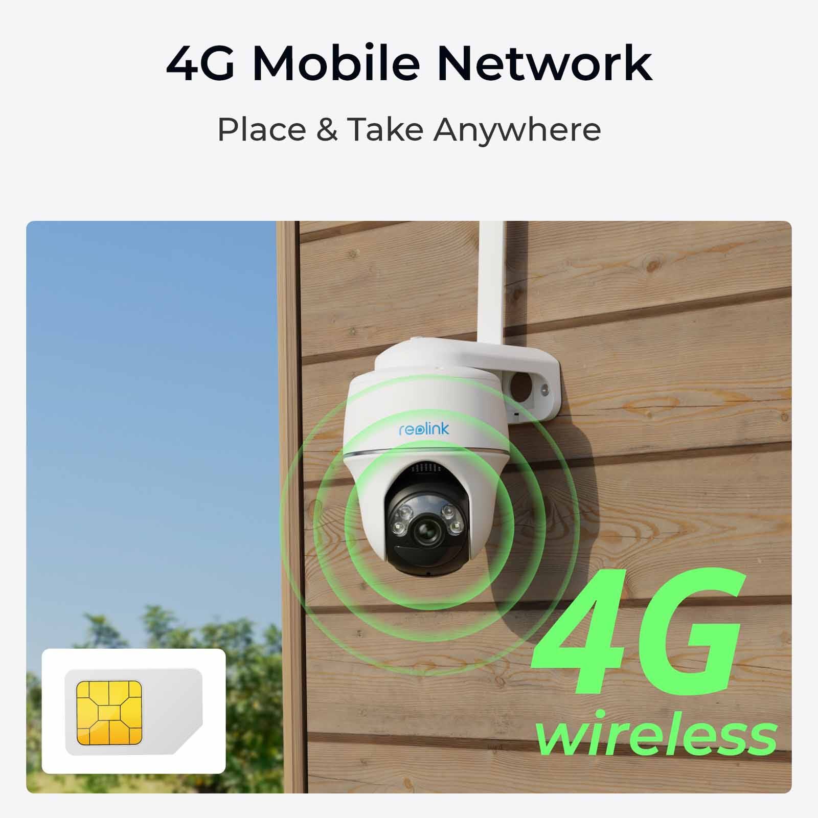 REOLINK Reolink Go Pt Plus 4g Lte Cellular Security Camera Outdoor, 5mp No Wifi Security Camera, 360&deg; Pan-ti B4GPT2K03-image 3