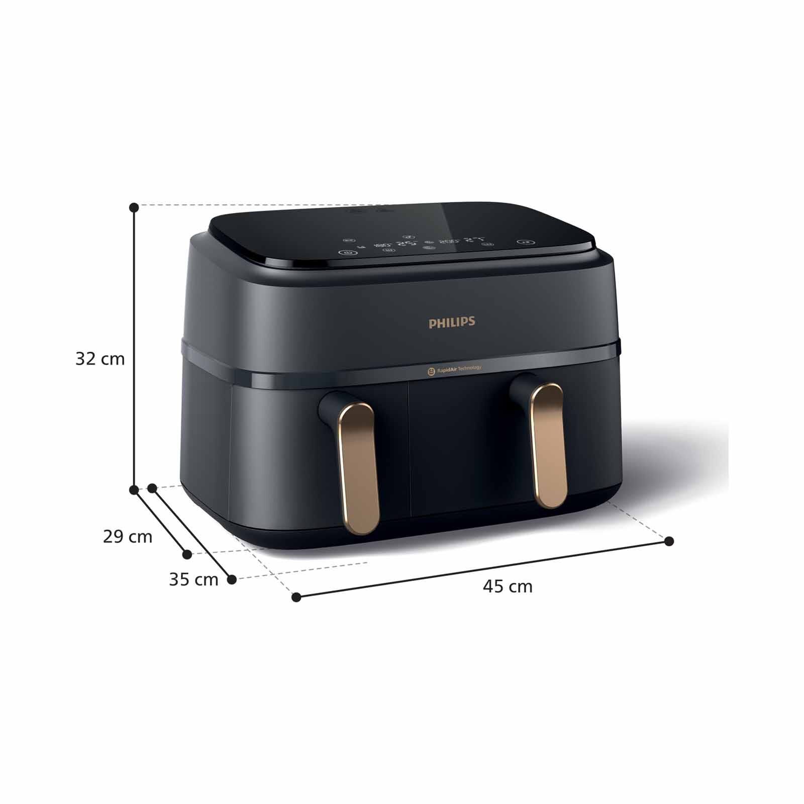 PHILIPS Series 3000 Airfryer Dual Basket (9.0l) NA352/00-image 2