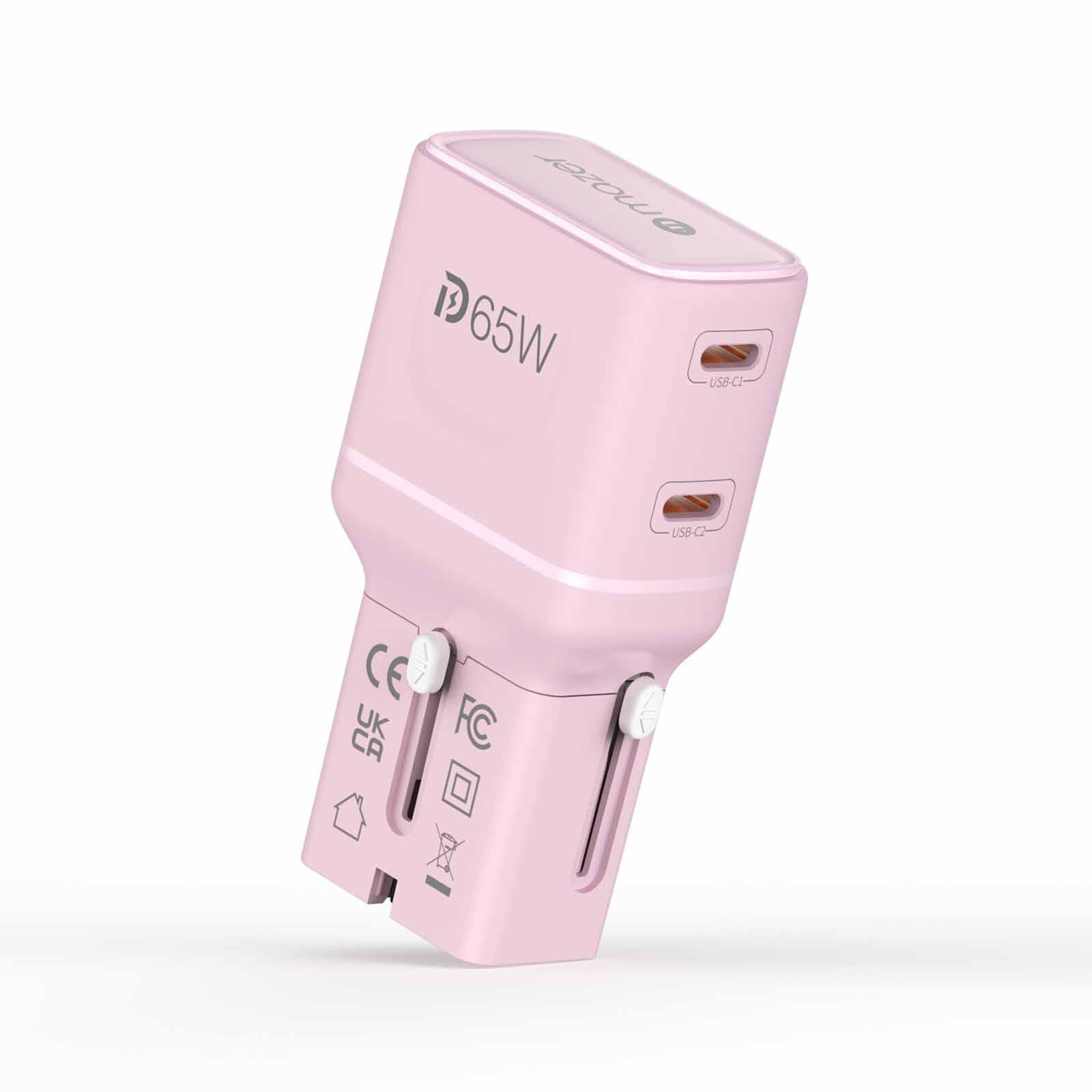 MAZER Infinitetravel Pocket Gan Pd65w 2c Travel Charger-pink M-IFTRAVEL565-PK-image 10