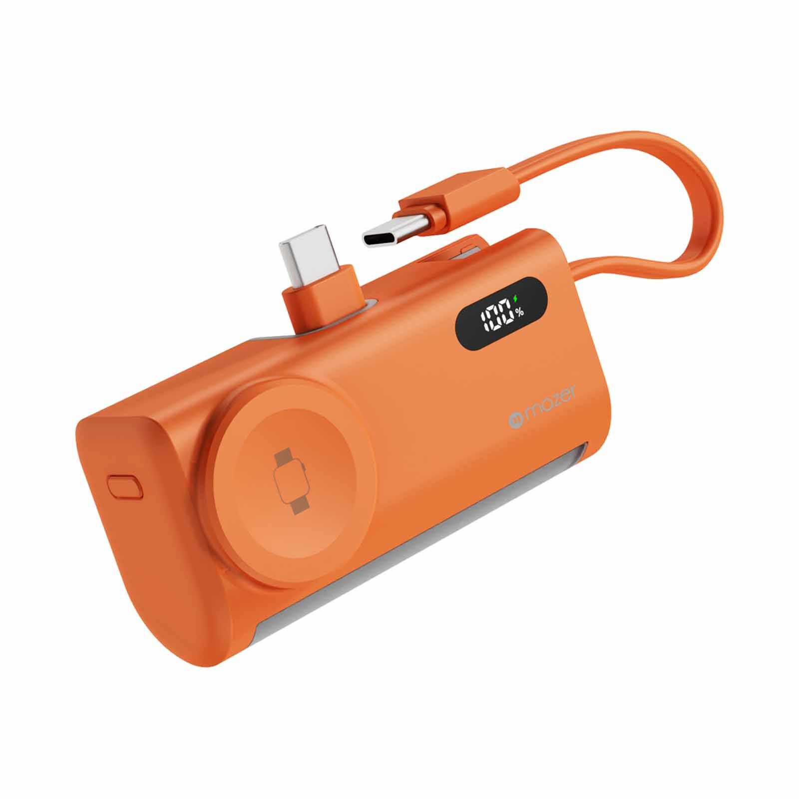 MAZER Powermate 5000mah/pd20w With Apple Watch Charging Powerbank - Cosmic Orange M-PC5.0W-CO-image 3