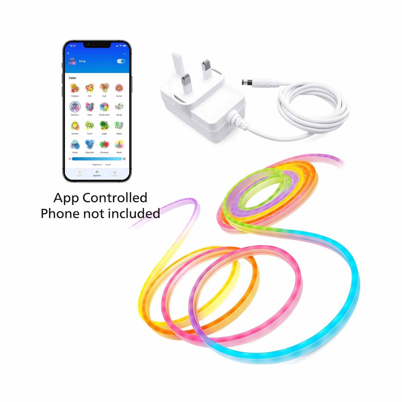 WIZ Neon Led Flex Strip 5m Uk Plug Color 929004126717-image 5