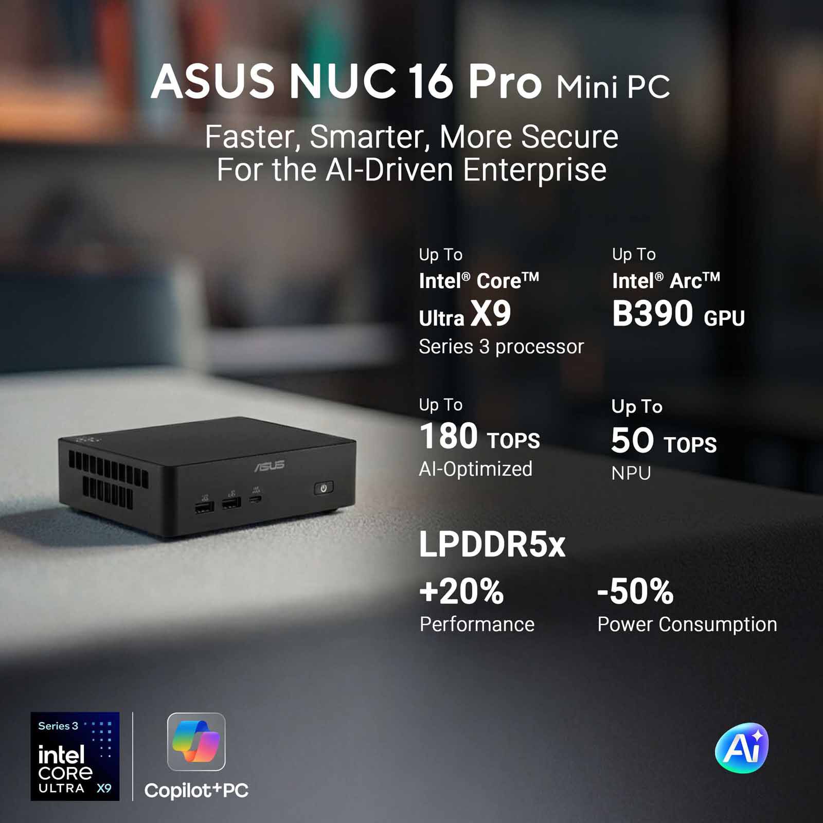 ASUS Nuc 16 C3-304 16gb 512gb Ssd Intel Graphics Black RNUC16WCKC3073C3-image 8