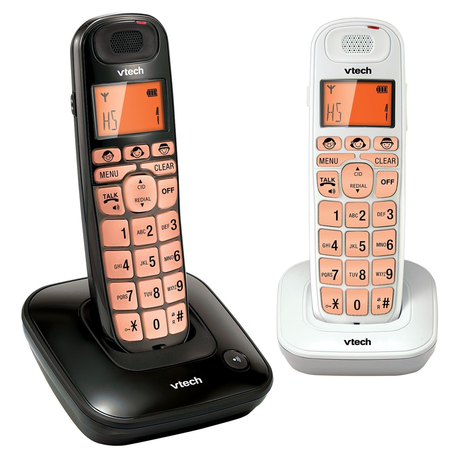 VTECH Digital Big Button Phone Black And White Handsets VT1091-2-image null