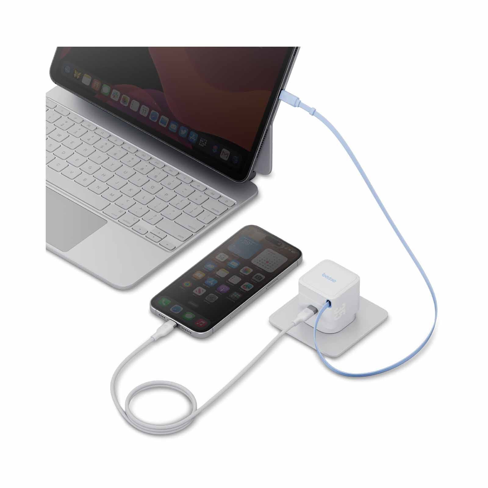 BAZIC Goport Retrek 35w, Usb-c Gan Wall Charger (uk) With 70cm Built-in Cable - White CHR-RET35UK-WHT-image 3