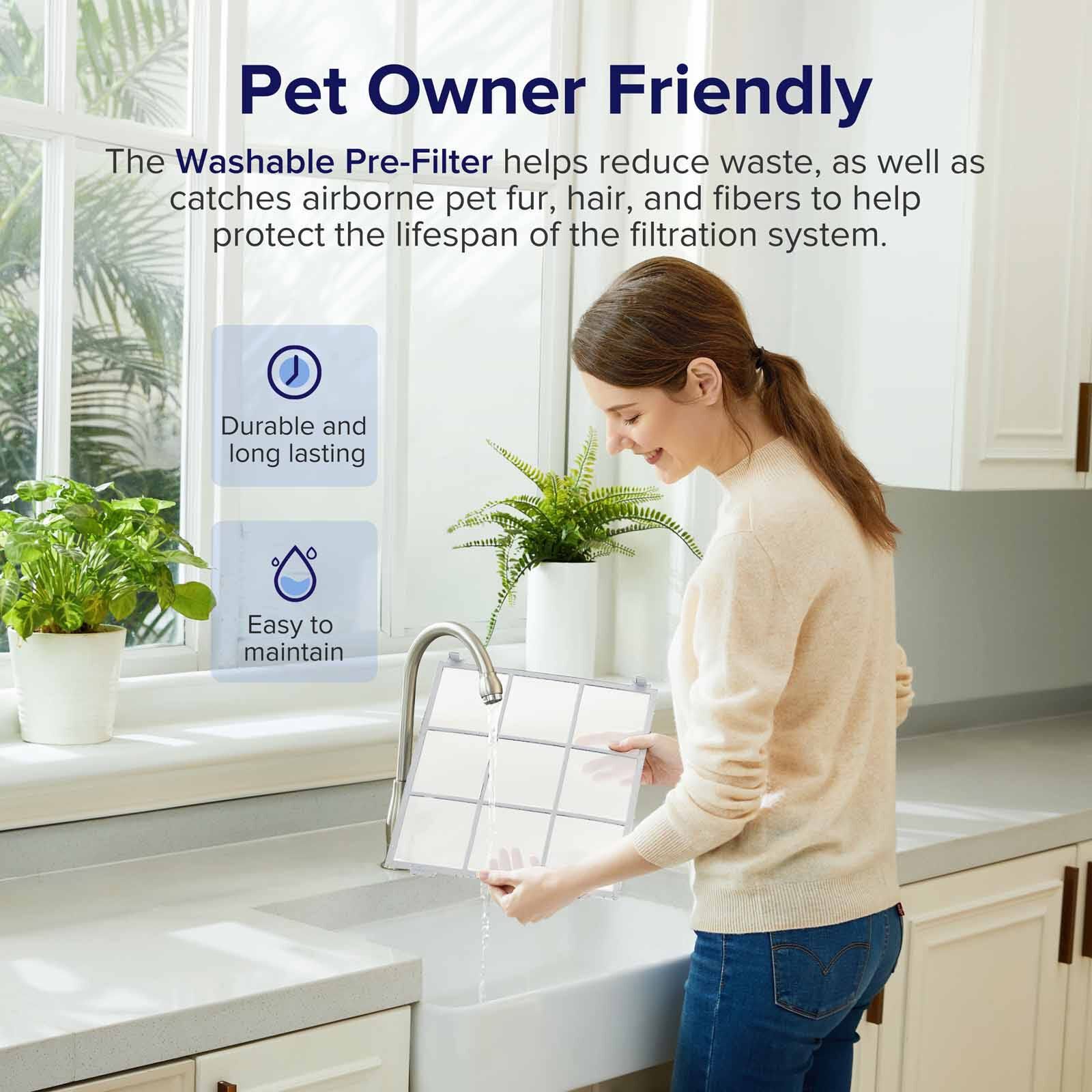 LEVOIT Vital 100s Pet Care H13 True Hepa Pet Fur Allergies Smart Air Purifier LV-VT100S-WH-image 11