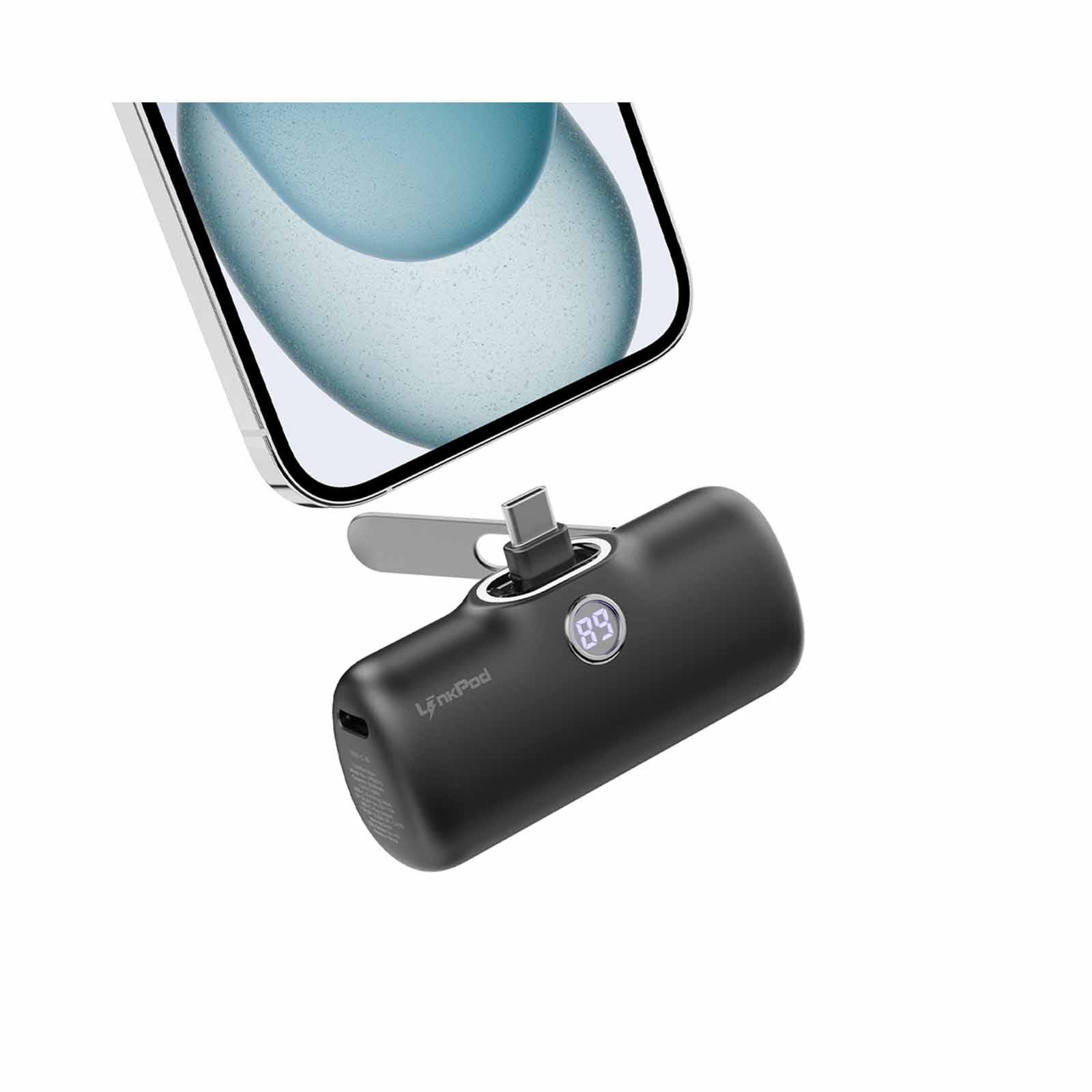 IWALK Linkpod Style Powerbank W/foldable Stand (5000mah) Type-c Black LPS001C-001A-image 3
