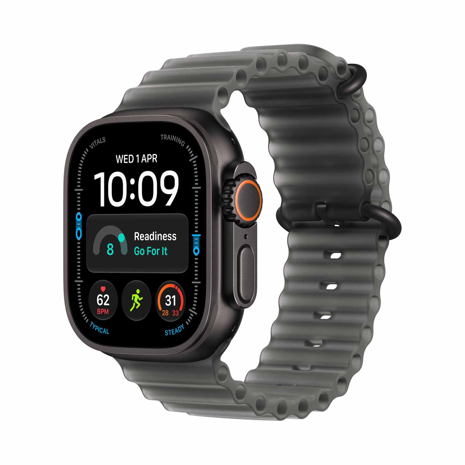 APPLE Watch Ultra 4 Gps + Cellular 49mm Black Titanium Case With Translucent Black Ocean Band MJAY4X/A-image 2