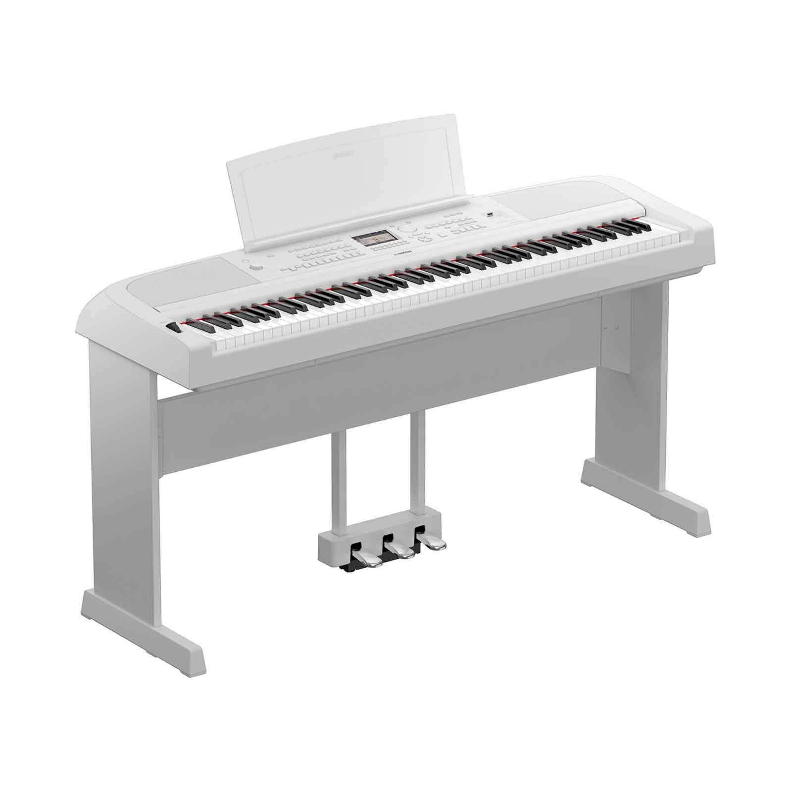 YAMAHA Digital Piano (white) Set With Stand L-300, Pedal Unit Lp-1 And Adaptor Pa-300c(b) DGX-670WH SET