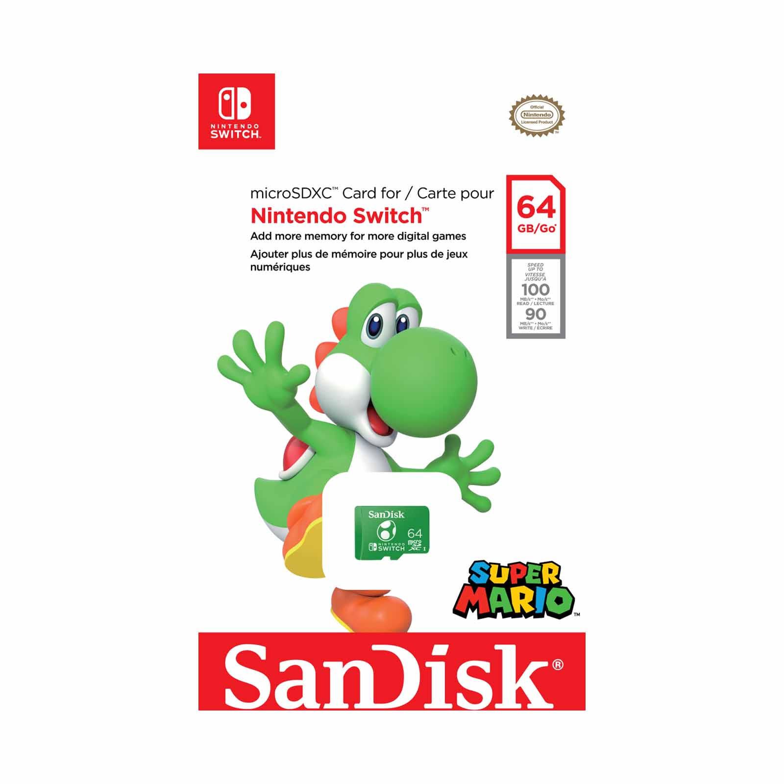 SANDISK Sandisk & Nintendo Cobranded Microsdxc 64gb, U3, C10, Uhs-1, 100mb/s R, 90mb/s W, 3x5, Lifetime Ltd SDSQXAO-064G-GN3ZN-image 3