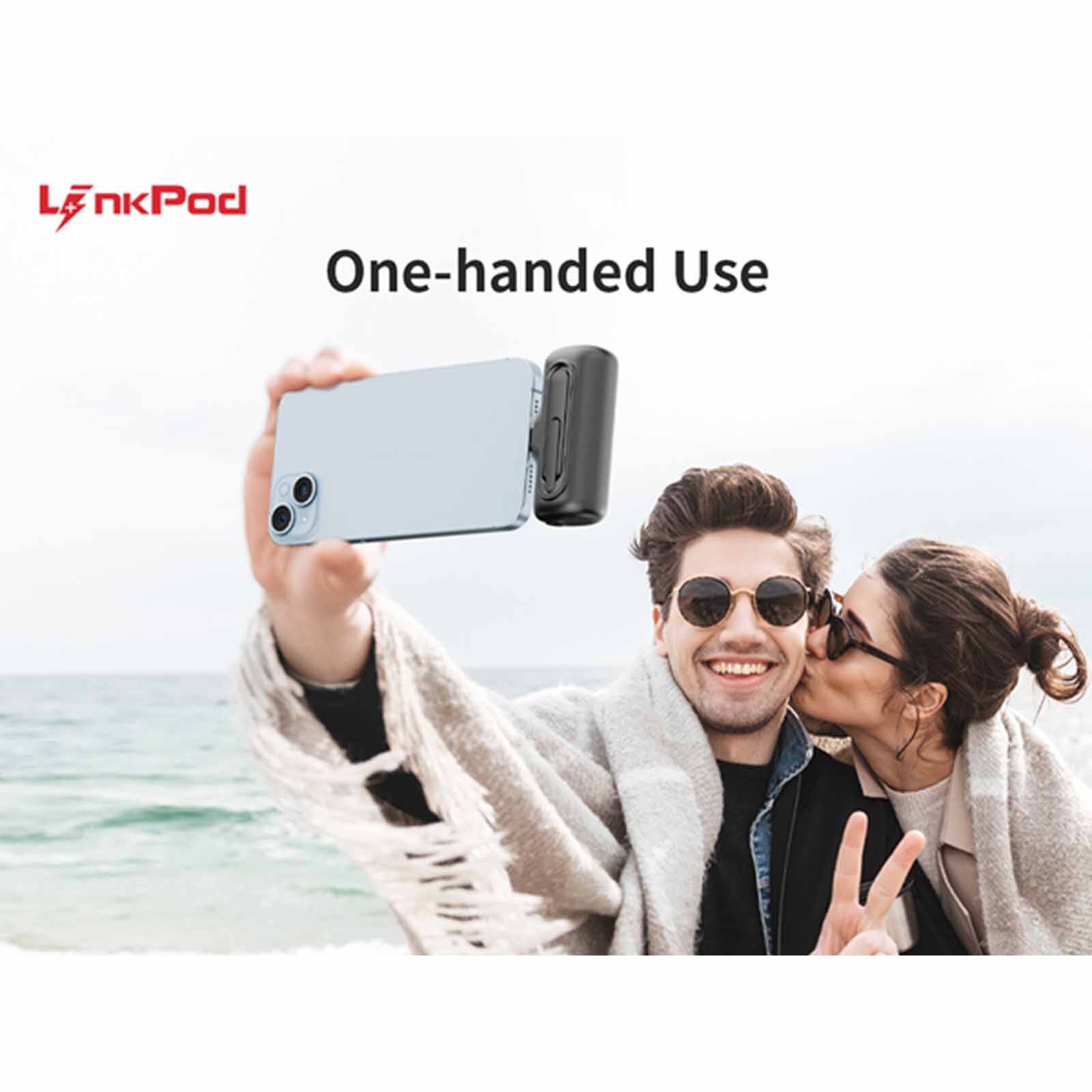 IWALK Linkpod Style Powerbank W/foldable Stand (5000mah) Type-c Black LPS001C-001A-image 6
