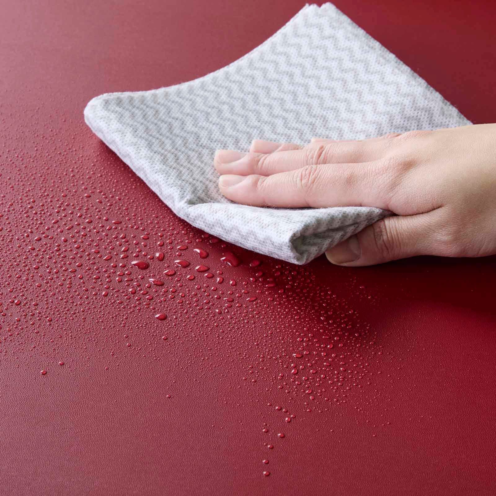 ELECOM Soft Leather Double Sided Large Desk Mat Red/black MP-DM05BKRD-image 5