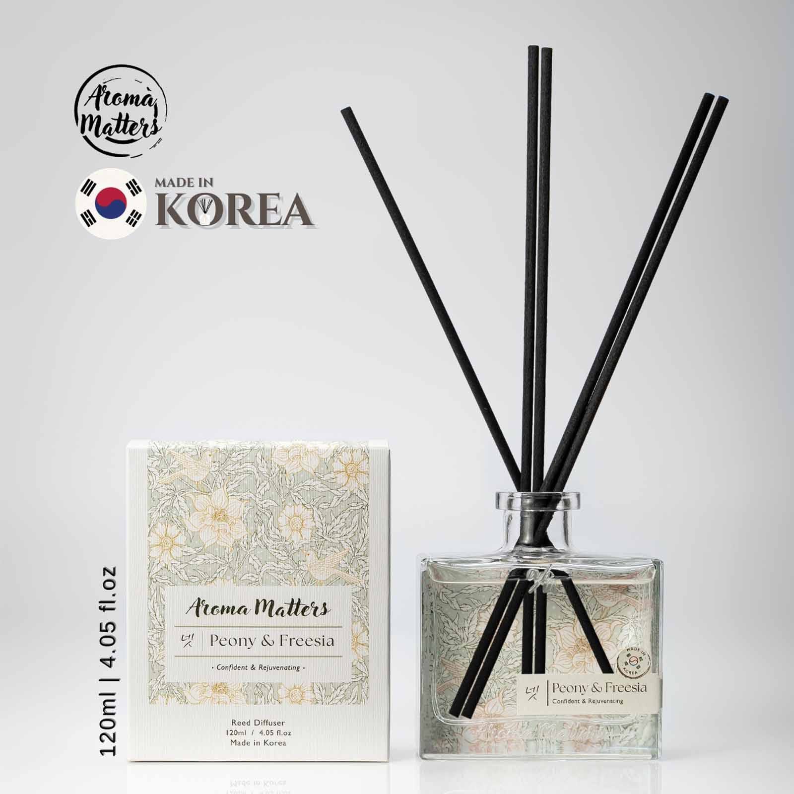 AROMA MATT Peony & Freesia Reed Diffuser (120ml) BOTTLE120