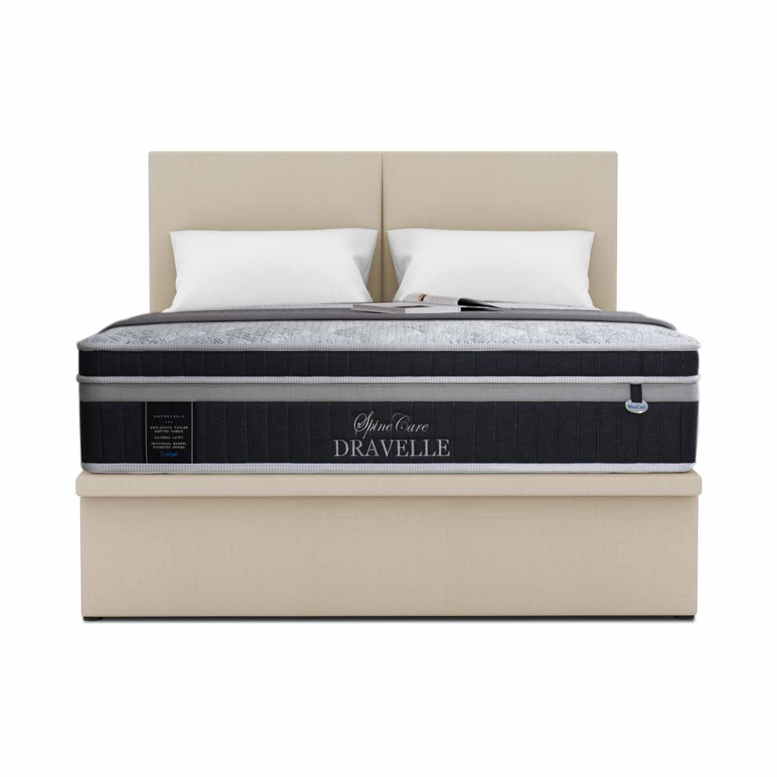 MAXCOIL Single Size Mattress + Storage Bed SPINECARE DRAVELLE