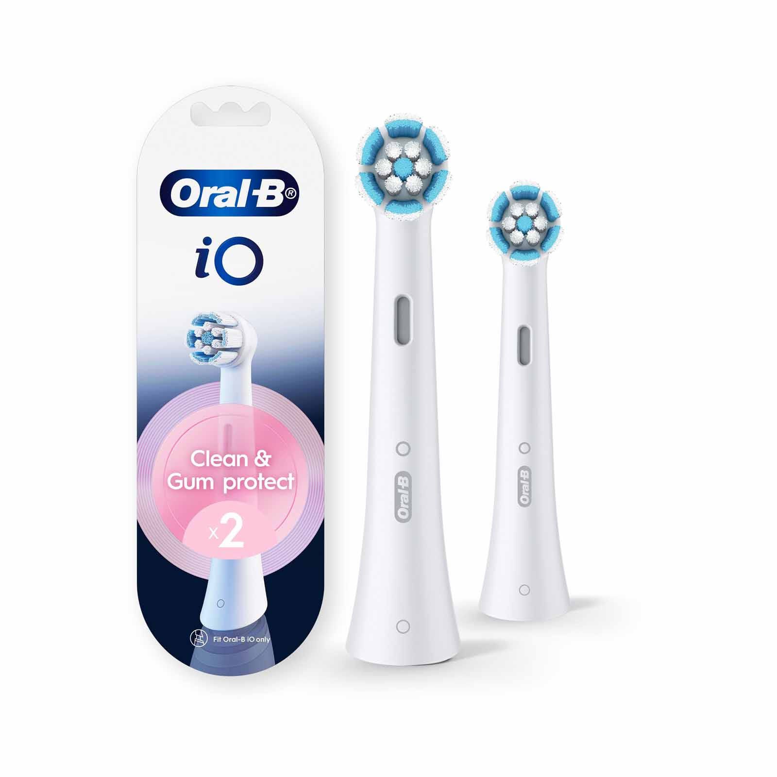 ORAL-B Io Clean & Gum Protect White 2pc Refill Brush Head IORBSWF-2