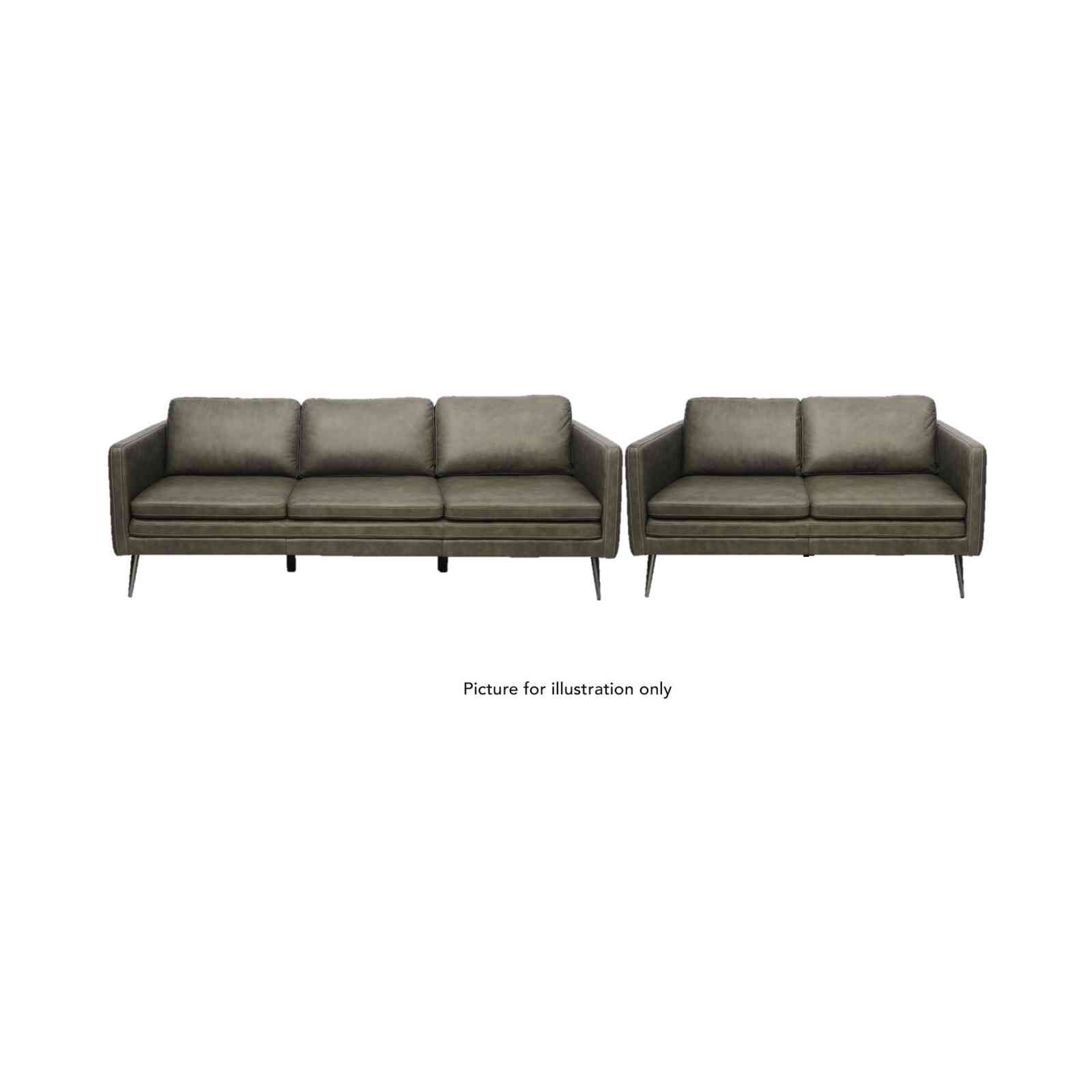 ARMADIO 3+2 Seater (fl-v) Mto Full Leather Sofa Set KELSEA-image 1