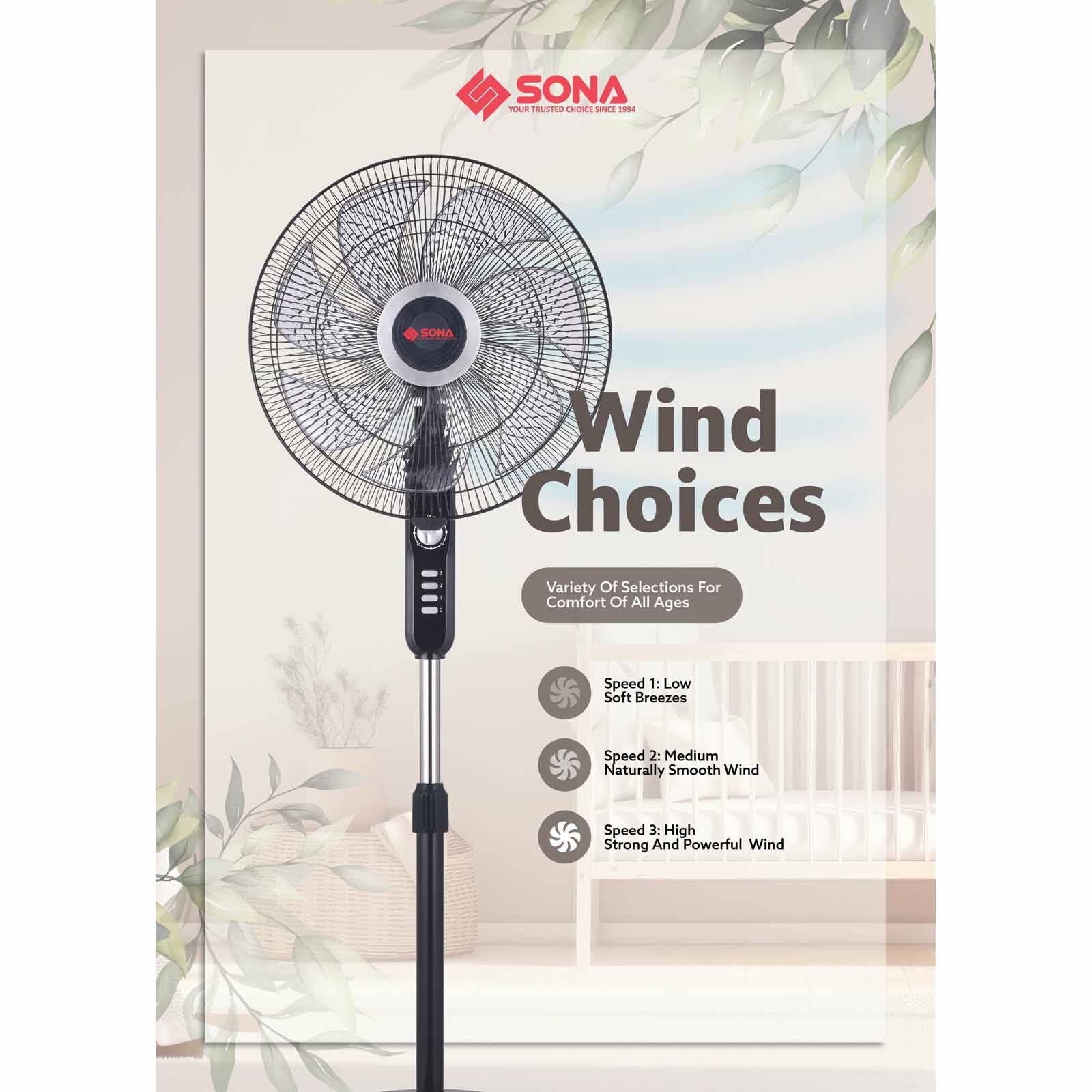 SONA 18 In Stand Fan SFS1172-image 5