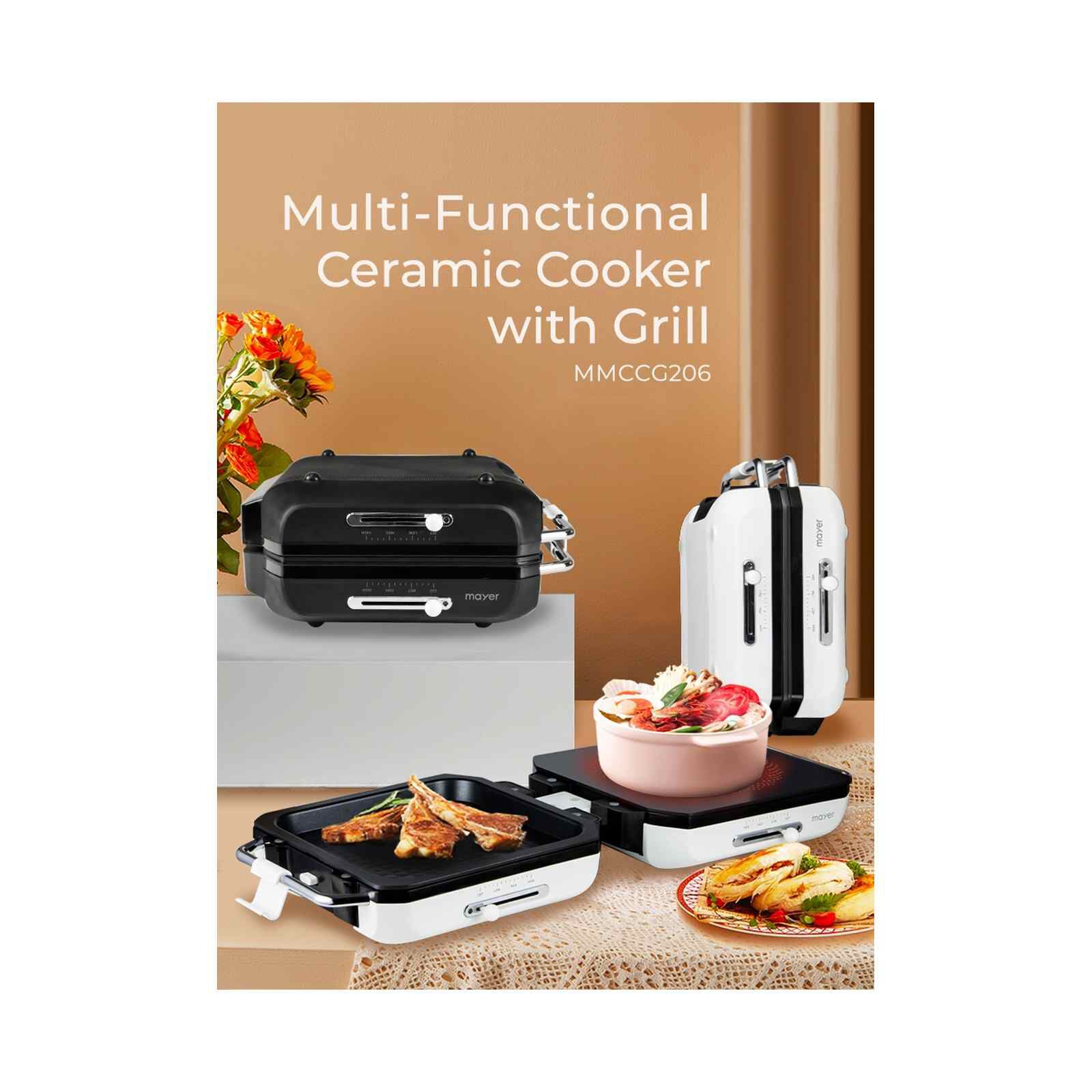 MAYER 2 In 1 Ceramic Multi Cooker MMCCG206BK-image 8
