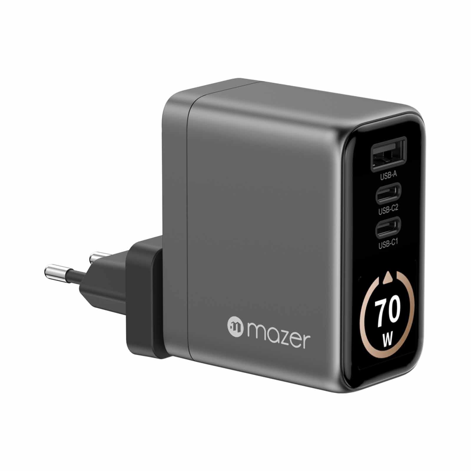 MAZER Aiprestige Gan Pd70w 2c1a With Travel Plugs-blackgrey M-AI-G70W-V7-BG-image 6