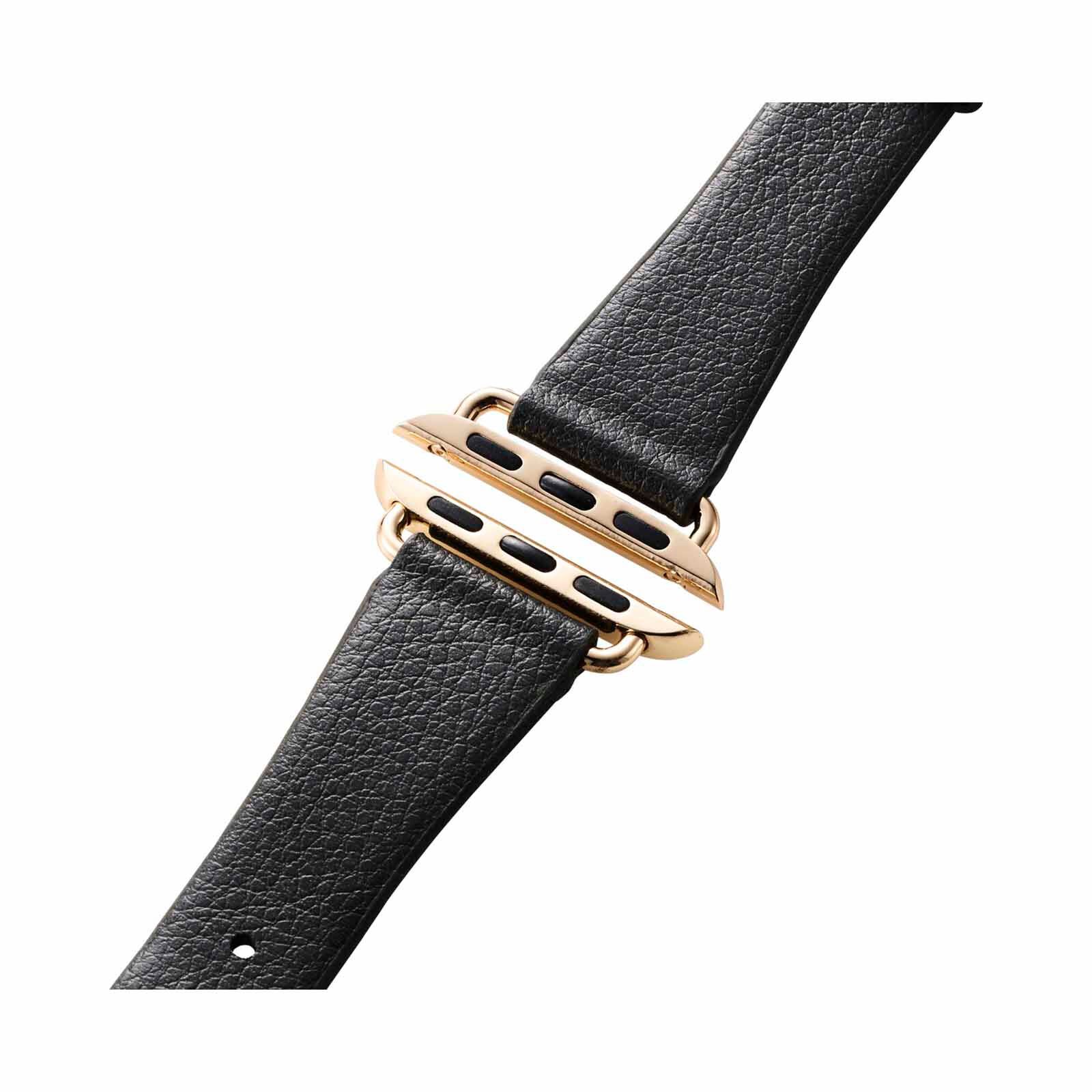 ELECOM Slim Soft Leather Apple Watch Band 41/40/38mm (grey) AW-41BDLJGY-image 2