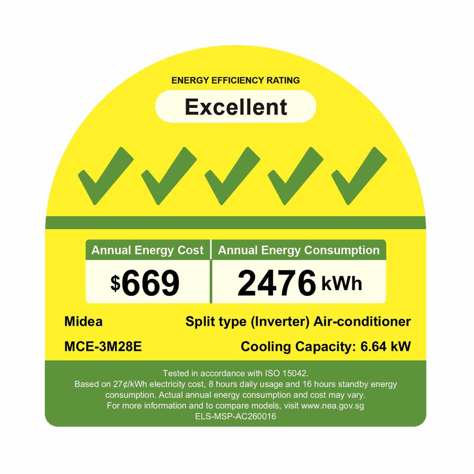 MIDEA Midea Mce 28k Condenser System 2 (9000btu X 1, 18000btu X 1) MCE-3M28E + MCEID-09PRO /MCEID-18PRO-image 2