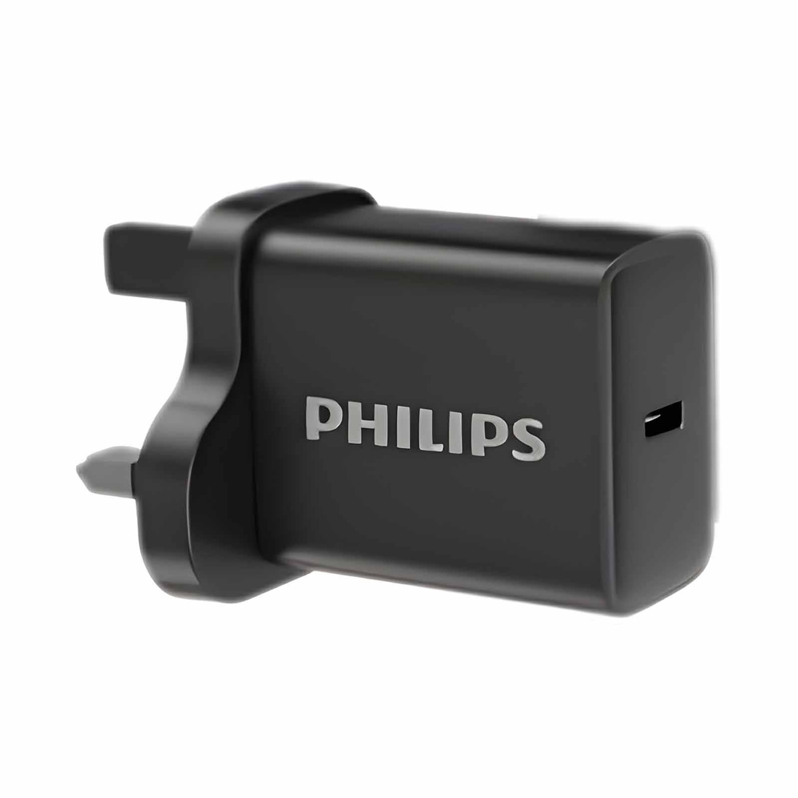 PHILIPS Wall Charger Usb-c Max Pd30w Gan Output Uk Plug Black , Usb C To C 1m Braided Cable (65w) DLP5312NB/05-image 4