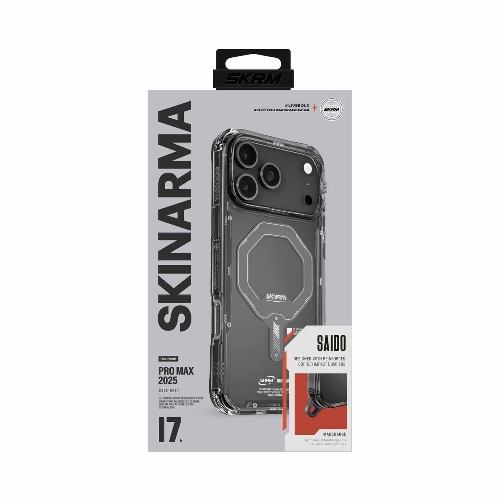 SKINARMA Iphone 17 Pro Max (2025) 6.9" Saido (mag-charge) SK-2025IPP6.9-SDOMS-GRA-image 1