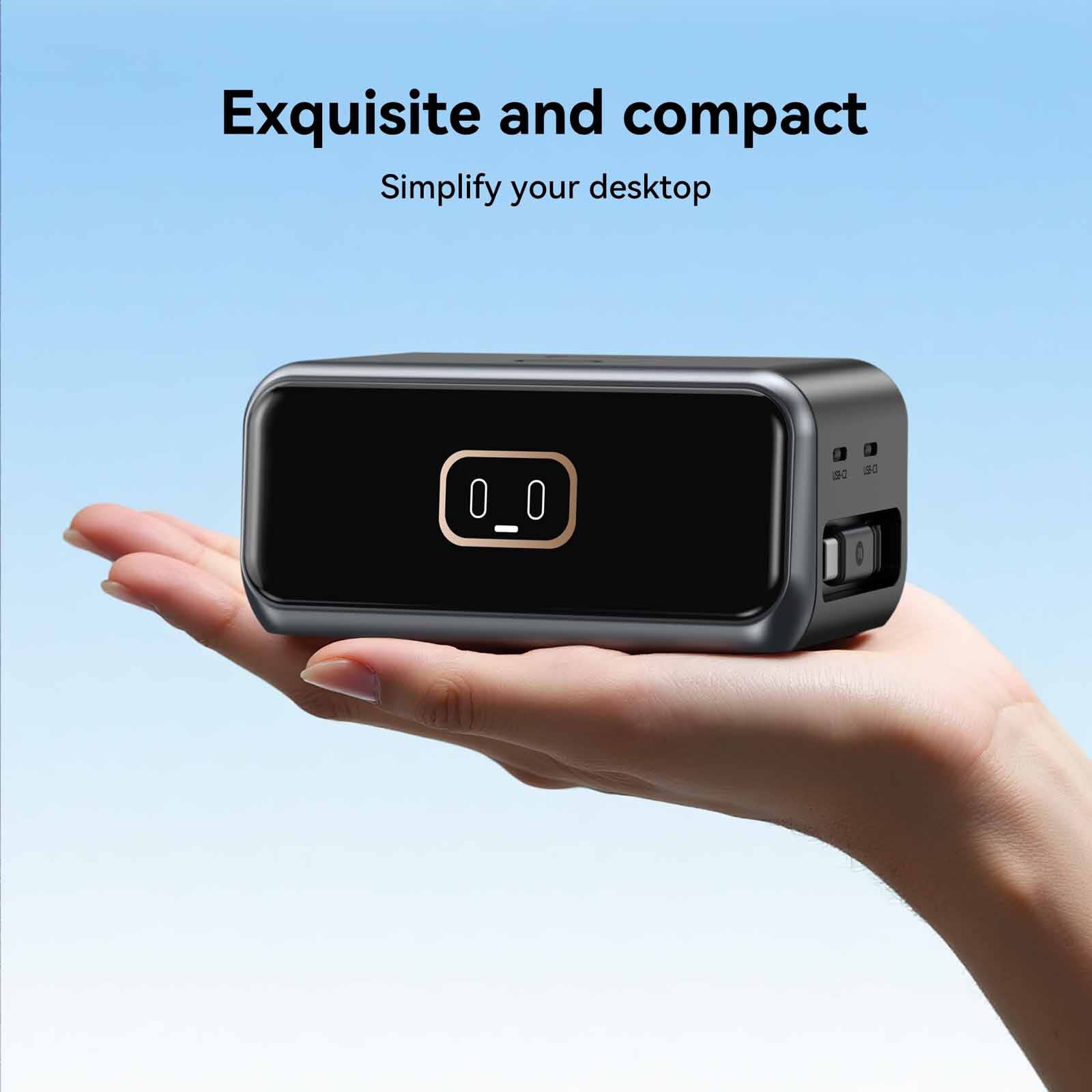 MAZER Ai Prestigegan Pd200w Desktop Charger With Retractable Cable - Black M-AI-D200-V7-BK-image 9
